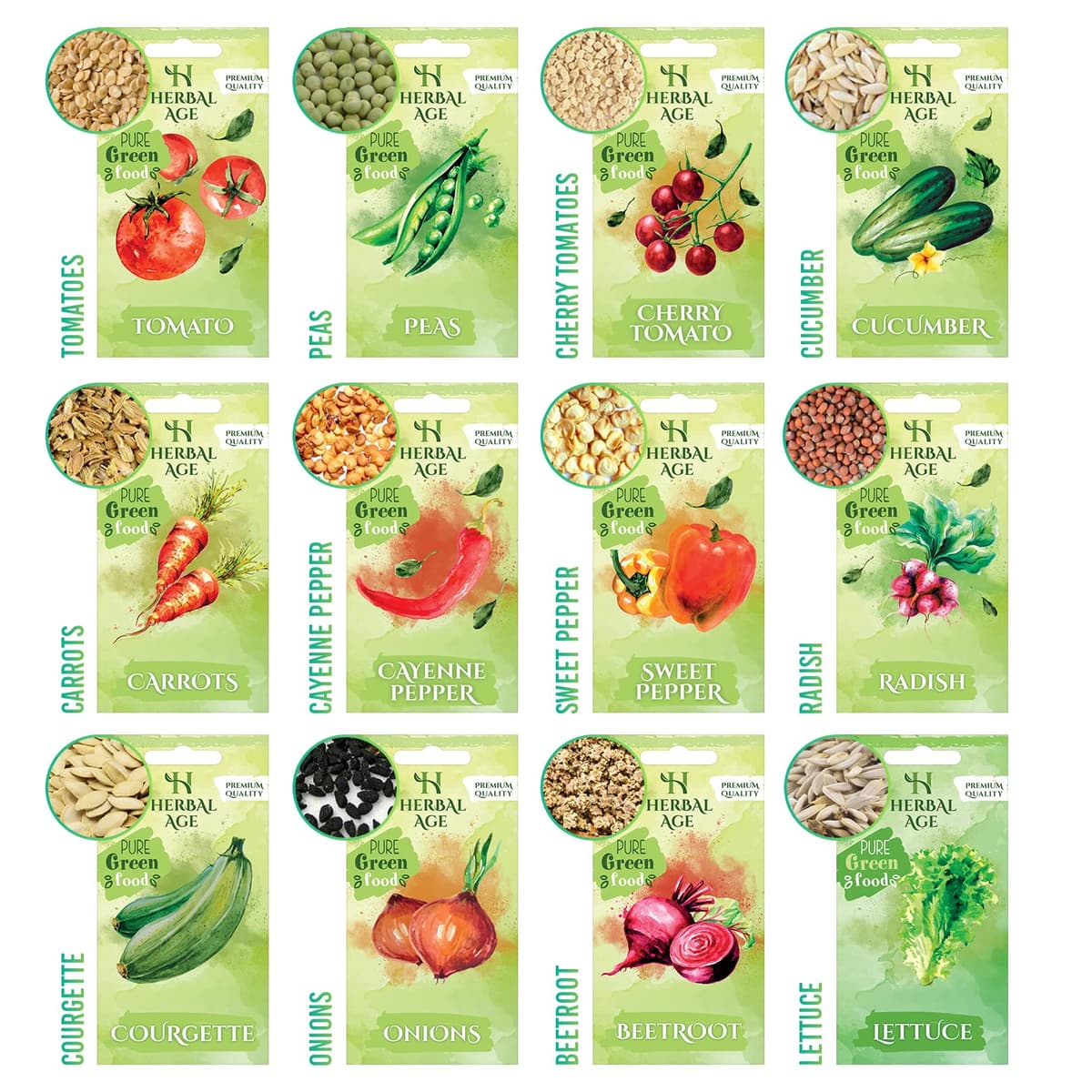 Grow Your Own Kits - 12 Vegetable Plants Seed Box: Courgette, Chilli, Tomato Seeds, 5100 Vegetable Seeds for Planting UK - Unusual Gardening Gifts for Women & Garden Gifts for Men, Allotment Gifts — view 3