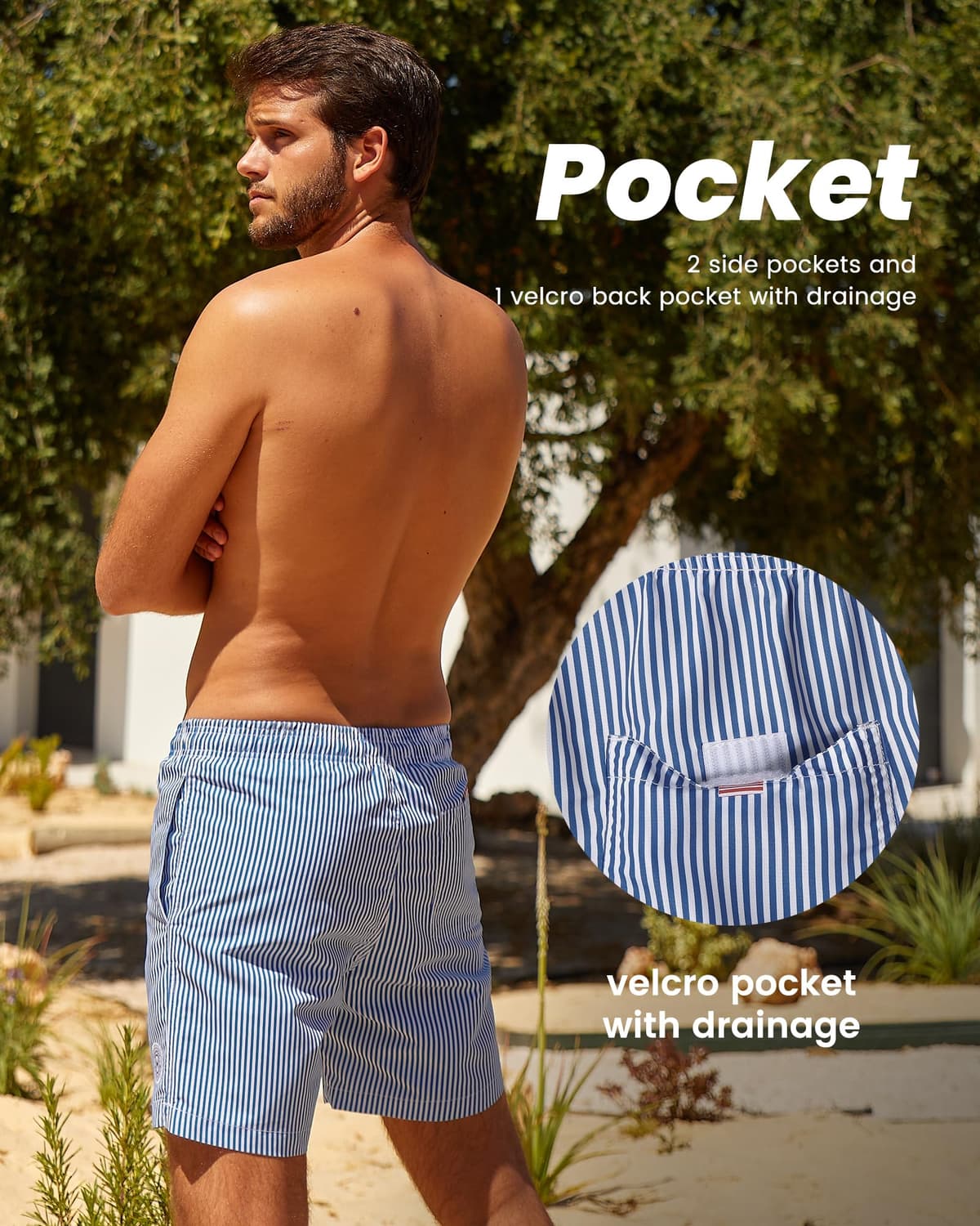 MaaMgic 2 en 1 Bañador con Forro de Compresión con Cremallera Hombre Shorts de Baño Shorts de Playa Traje de Baño para Natación Secado Rápido para Vacaciones — view 5