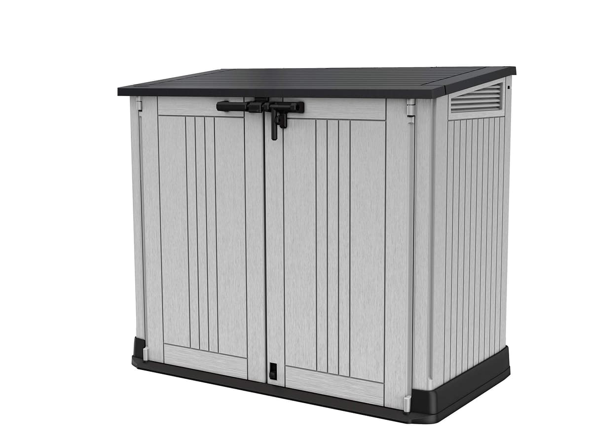 Keter Store It Out Nova Outdoor Garden Furniture Storage Shed Light Grey with Dark Grey Lid | Fade Free | All Weather Resistant | Safe and Secure | Zero Maintenance | 5 year Warranty — view 2