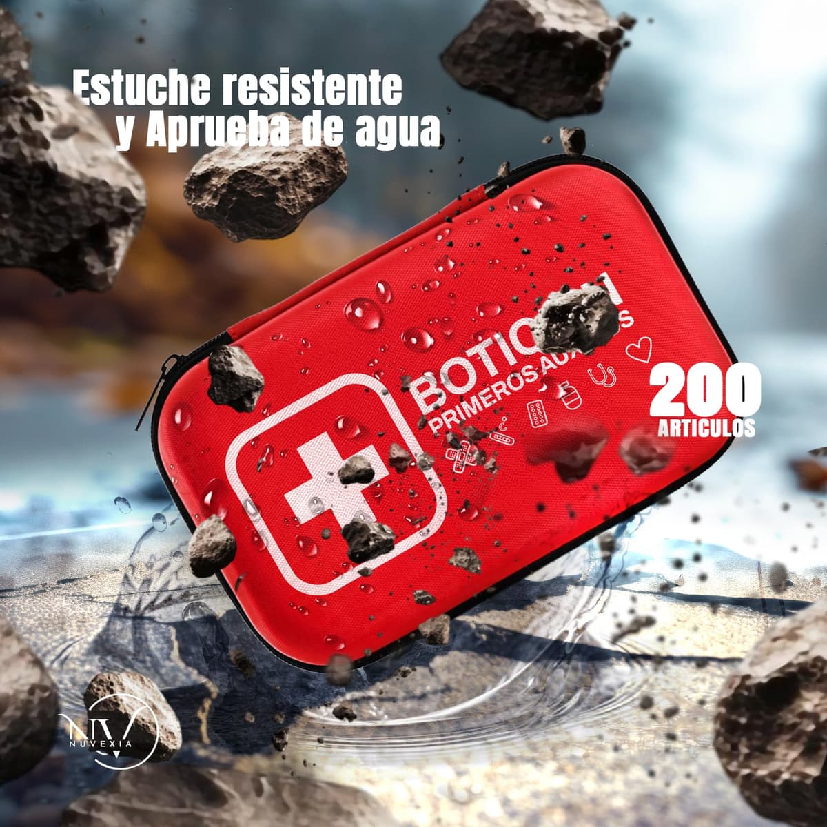 SUPER Botiquin De Primeros Auxilios PREMIUM 200 Piezas I kit De Supervivencia para Coche, Viaje, Hogar o Montaña I First Aid Kit I Ideal Para Emergencias y Senderismo. — view 4
