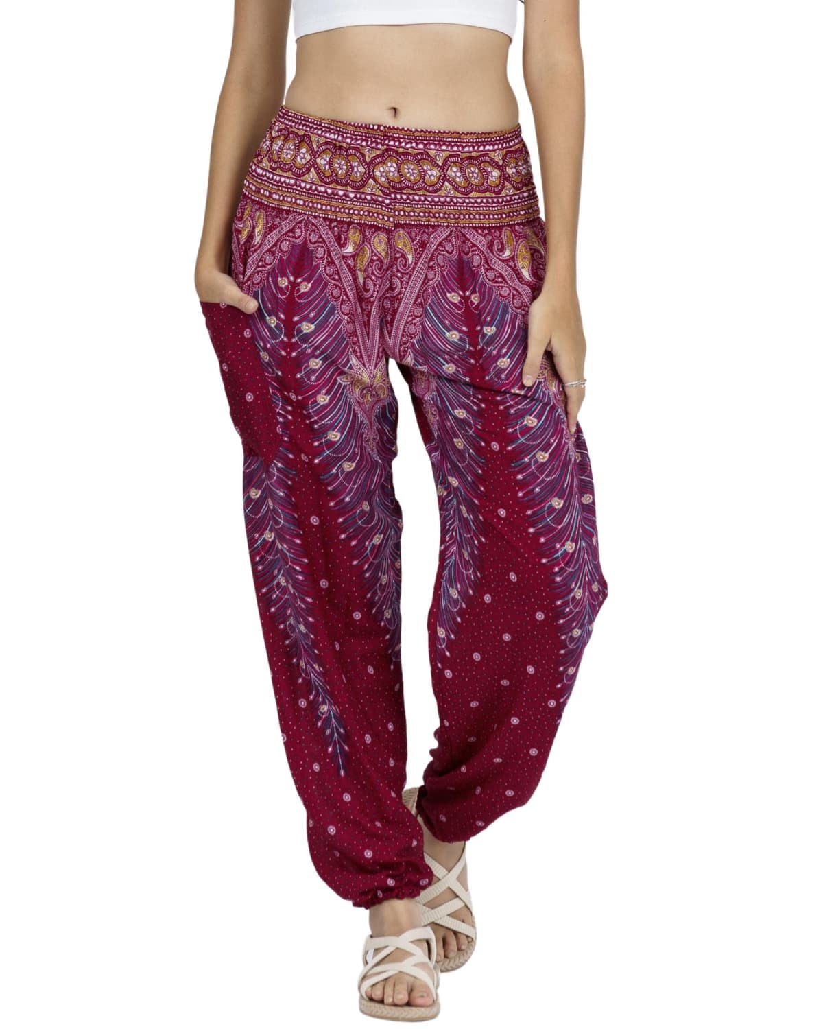 Lofbaz Harem Pants for Women Yoga Boho Hippie Clothing Womens Palazzo Bohemian Pajama Trousers Beach Indian Gypsy Genie Clothes — view 49