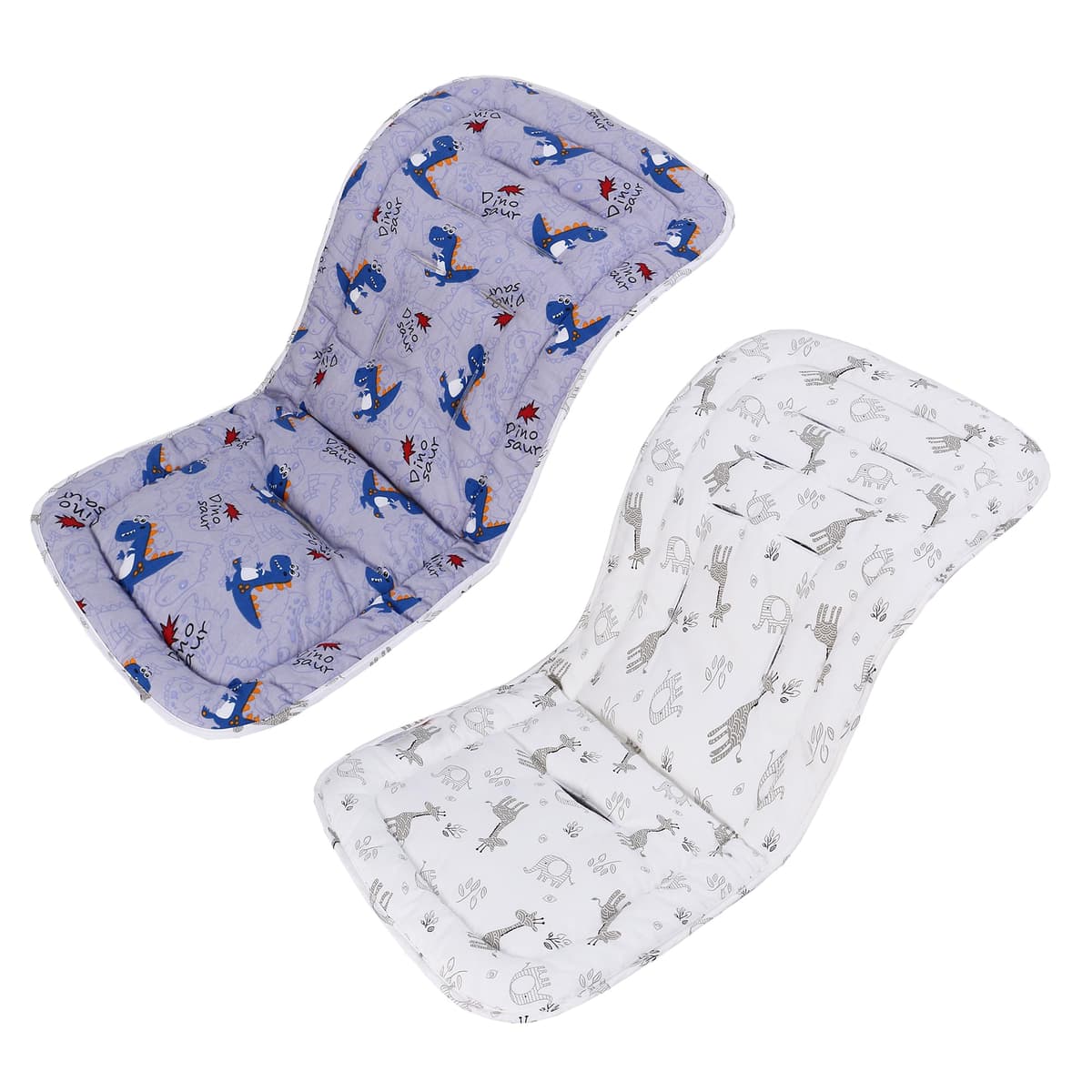 LAT Universal Pram Liner, Baby Pushchair Seat Liners, Cotton Double-Sided Use Baby Stroller Cushion Pad, Stroller Seat Pad for Toddler Infant 78x34cm (Beige+Pink) — view 12