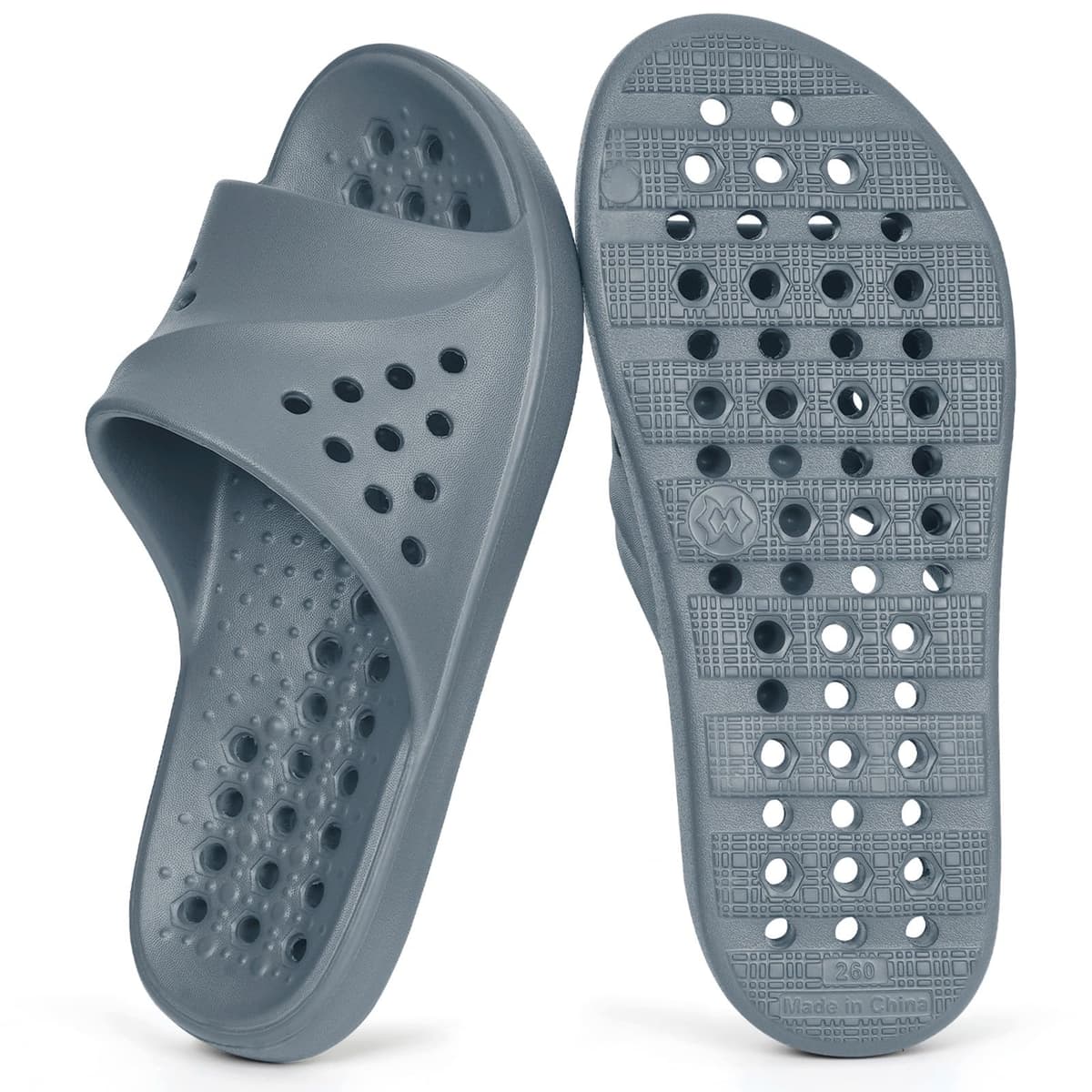 Gaatpot Zapatillas de Baño con Orificios de Drenaje para Hombre y Mujer, Antideslizantes,Secado Rápido — view 8