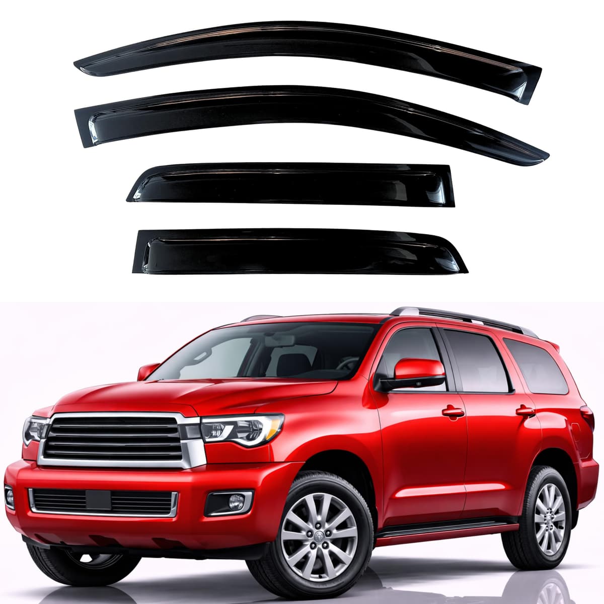 KPY Rain Guards Fit for 2006-2013 Lexus IS250 IS350, Out-Channel Window Visors Vent Wind Deflectors 4PC, Car Accessories for 06-13 Lexus is Series — view 89