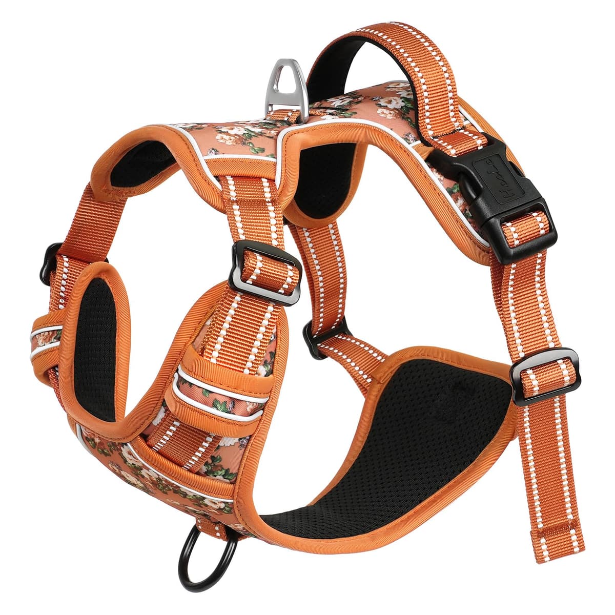 HEELE Dog Harness Medium No Pull Dog Vest Harness with Soft Handle Reflective Pet Harness for Outdoor Training Walking, Black, M — view 63