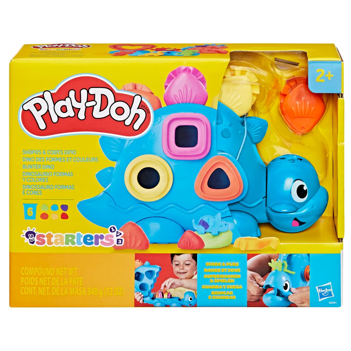 Play-Doh Hasbro, Dinosaurio, Formas y Colores, Juguetes de Arte y Manualidades, Materiales Artísticos para Niños y Niñas de 2 Años o Más, 6 Botes, Plastilina de Colores, Creatividad, Regalo — view 14