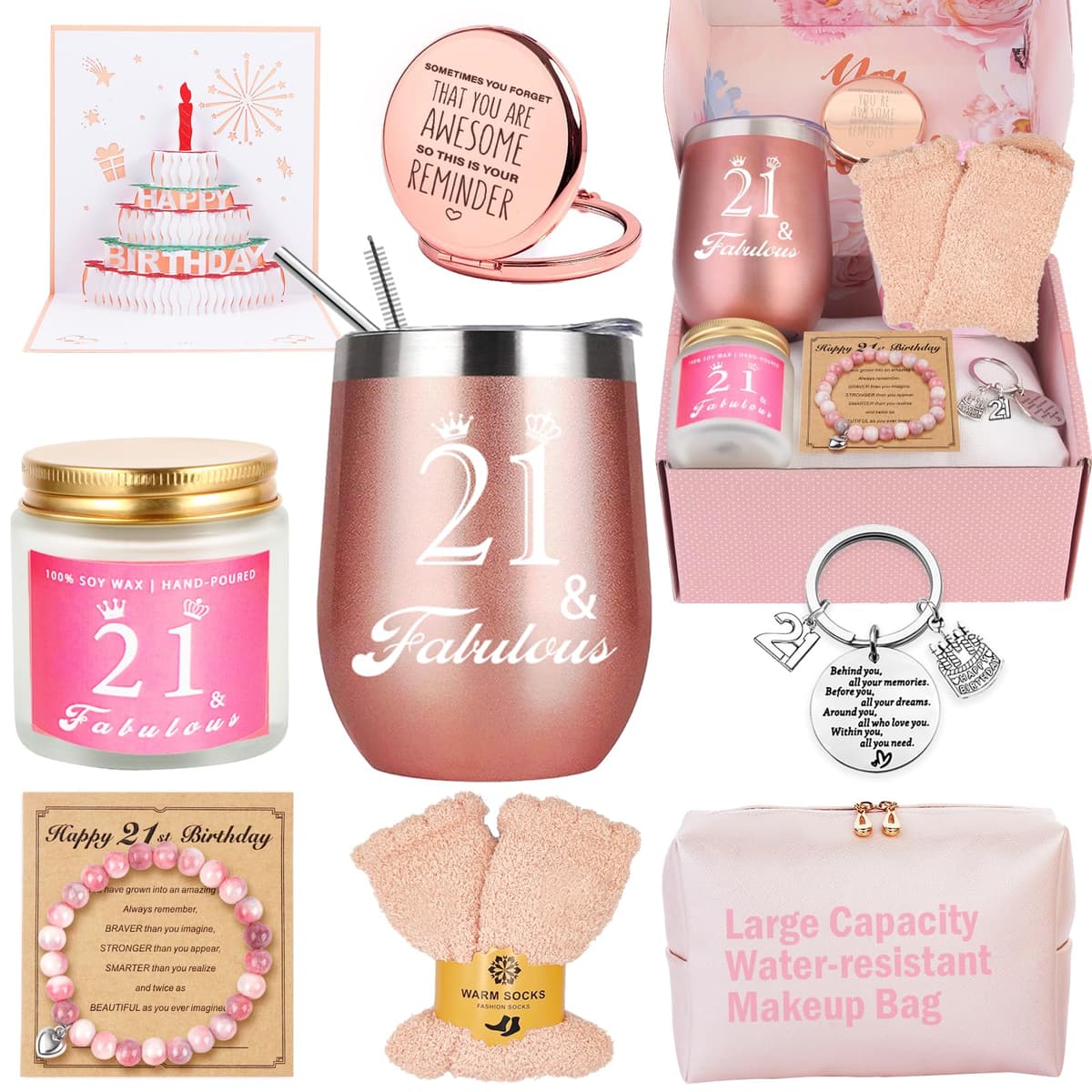 Awfrky Birthday Gifts for Women, Birthday Gift Box Set for Woman Best Friends Female Sister Mom Daughter Wife Her Girlfriend Coworker Bestie, Unique Gifts for Women — view 31