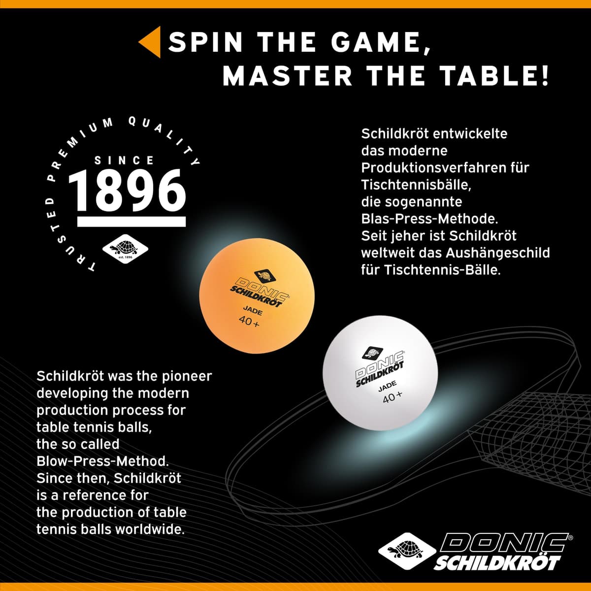Donic-Schildkröt Pelota de Tenis de Mesa Jade, Calidad Poly 40+ — view 4