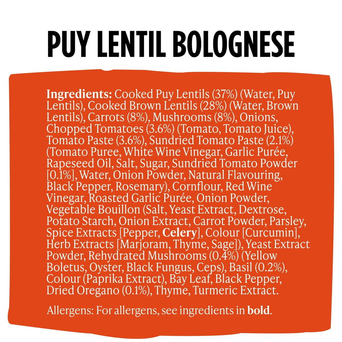 Merchant Gourmet Ready-to-eat Puy Lentil Bolognese Pack of 6 x 280g Pouches High in Protein High in Fibre Vegan. Cooked with Puy & Brown Lentils Mixed Mushrooms Sundried Tomato Paste Ready-Meal Option — view 3