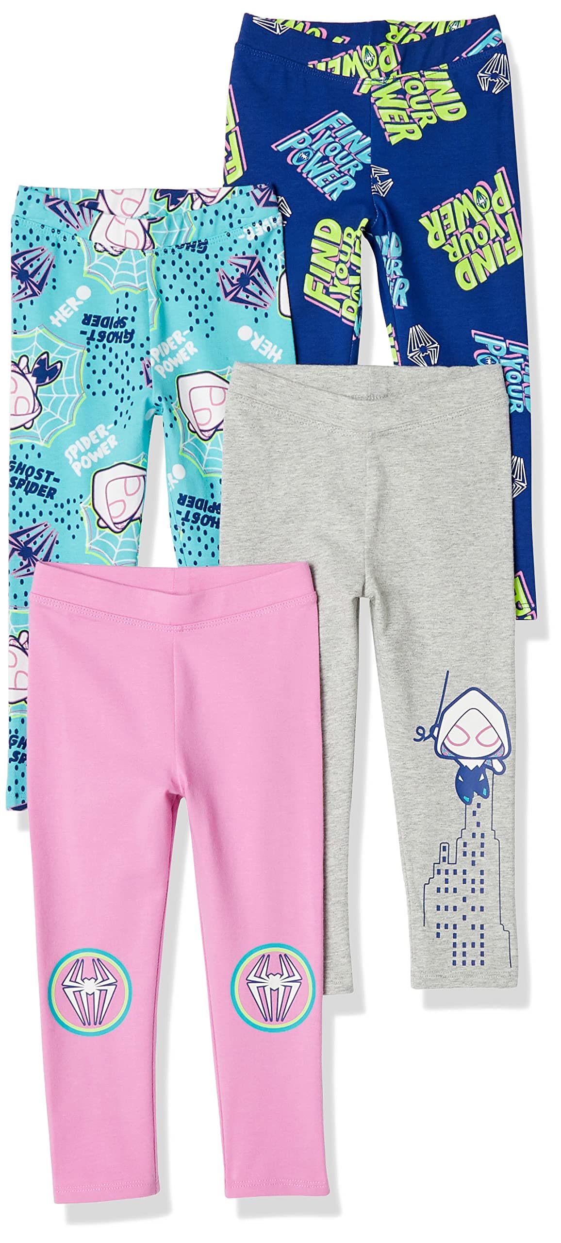 Amazon Essentials Disney | Marvel | Star Wars | Frozen | Princess Girls and Toddlers' Leggings, Multipacks — view 25
