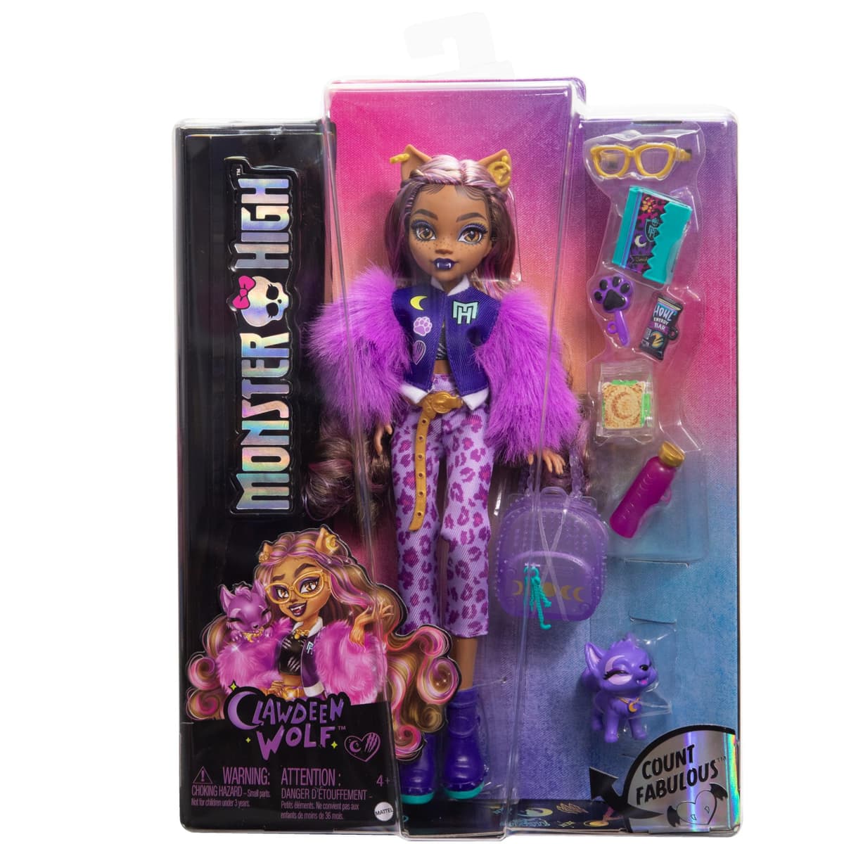Monster High Fabulosa Clawdeen Wolf Muñeca articulada con Mascota Crescent, Conjunto de Moda y Accesorios, Juguete +4 años (Mattel HRP65) — view 6