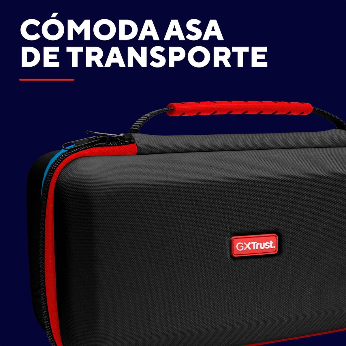 GXTrust 1252 XL Funda para Nintendo Switch 2, Carcasa Estuche Rigido de Transporte para Consola y Accesorios, Funda Protectora Dura, Bolsillo para 4 Joy-Cons y 12 Cartuchos de Juego, Negro — view 3