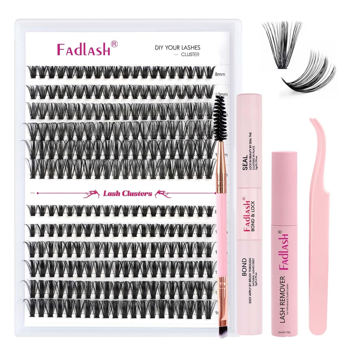 FADLASH Lash 120pcs 0.07mm D Curl 8-16mm 40D Mixed Trays Customizable DIY Eyelash Extensions for Beginners — view 86