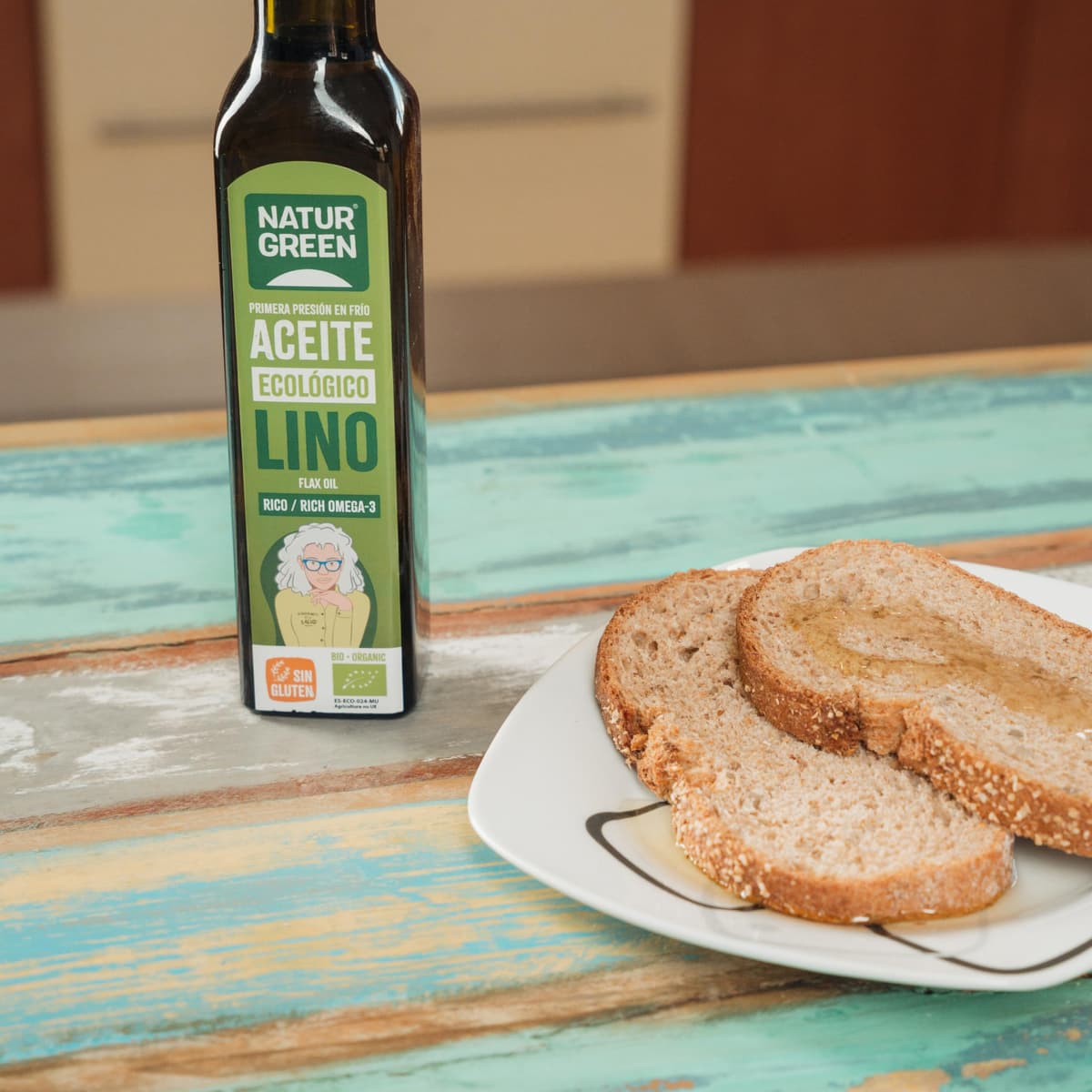 NaturGreen - Aceite Lino Bio, 100% Aceite de Semillas de Lino Ecológico, Rico en Omega-3, Primera Presión, 250 Mililitros, El embalaje puede variar — view 5