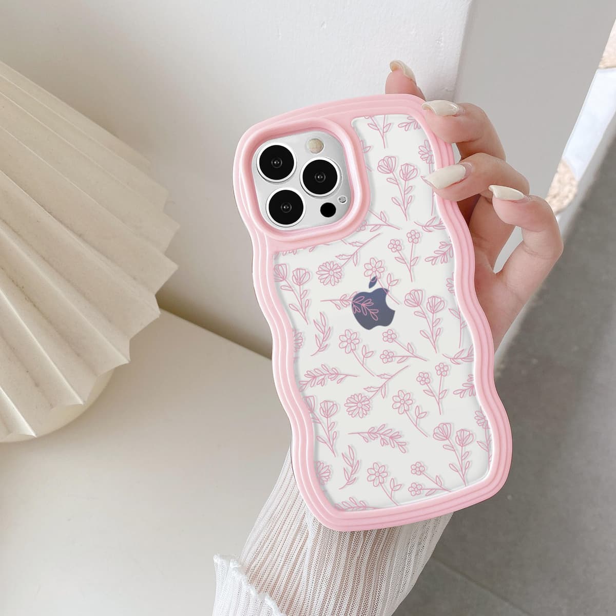 QLTYPRI Compatible with iPhone 11 Case, Cute Curly Wave Frame Clear Case for Girls Women, Transparent Soft Silicone TPU Bumper Shockproof Protective Phone Cover for iPhone 11 - Purple — view 8