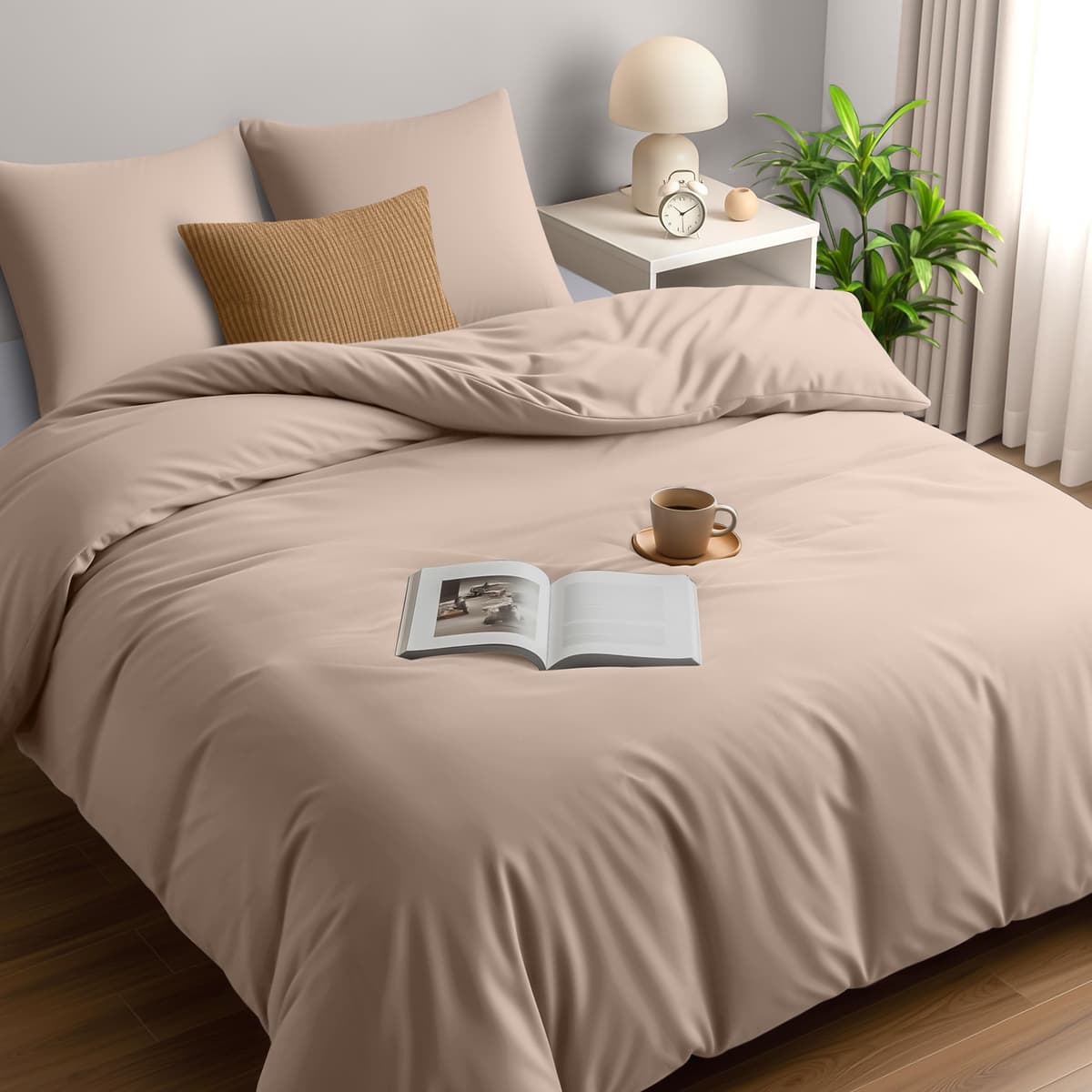Utopia Bedding Duvet Cover Double - Soft Microfibre Polyester - Bedding Quilt Cover Set, with Pillow cases (Grey) — view 98