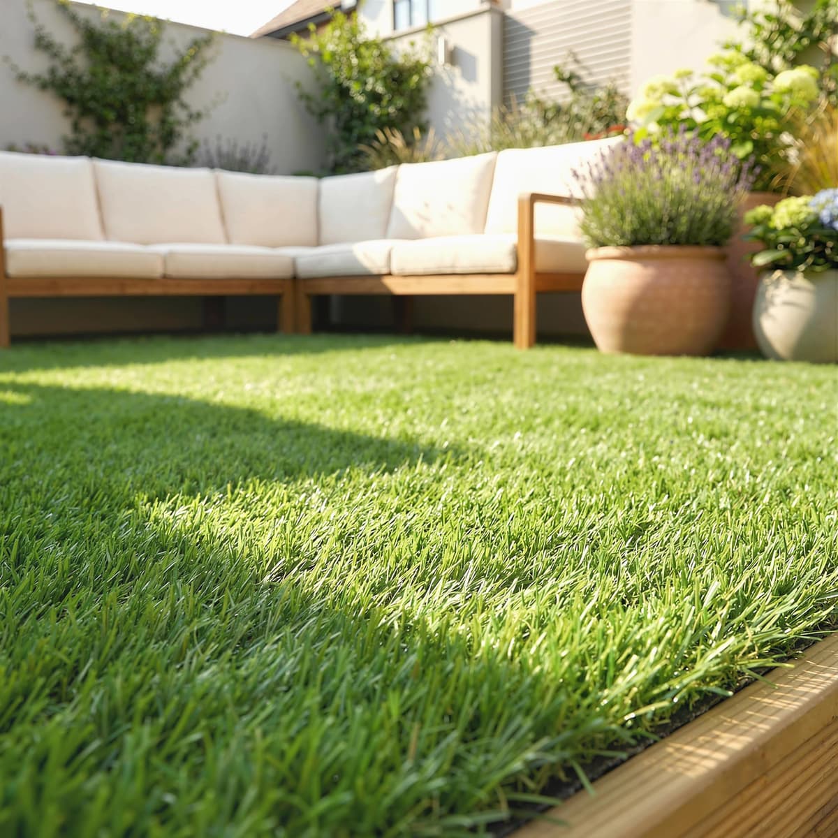 Outsunny 22-Piece Artificial Grass Mat, 30 x 30 cm, Grass Height 25 mm, Automatic Drainage, for Garden, Terrace, Patio, Balcony, Green — view 9