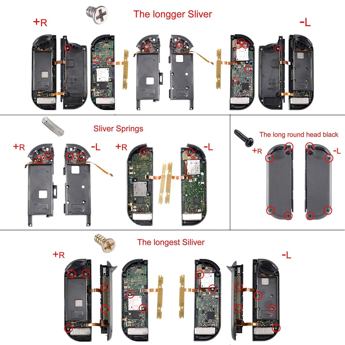 eXtremeRate Carcasa Joycon para Nintendo Switch & OLED Funda de Agarre Reemplazo Shell con Botones para Nintendo Switch Joycons OLED No Incluye Carcasa de Consola(Rojo Esmerilado) — view 6