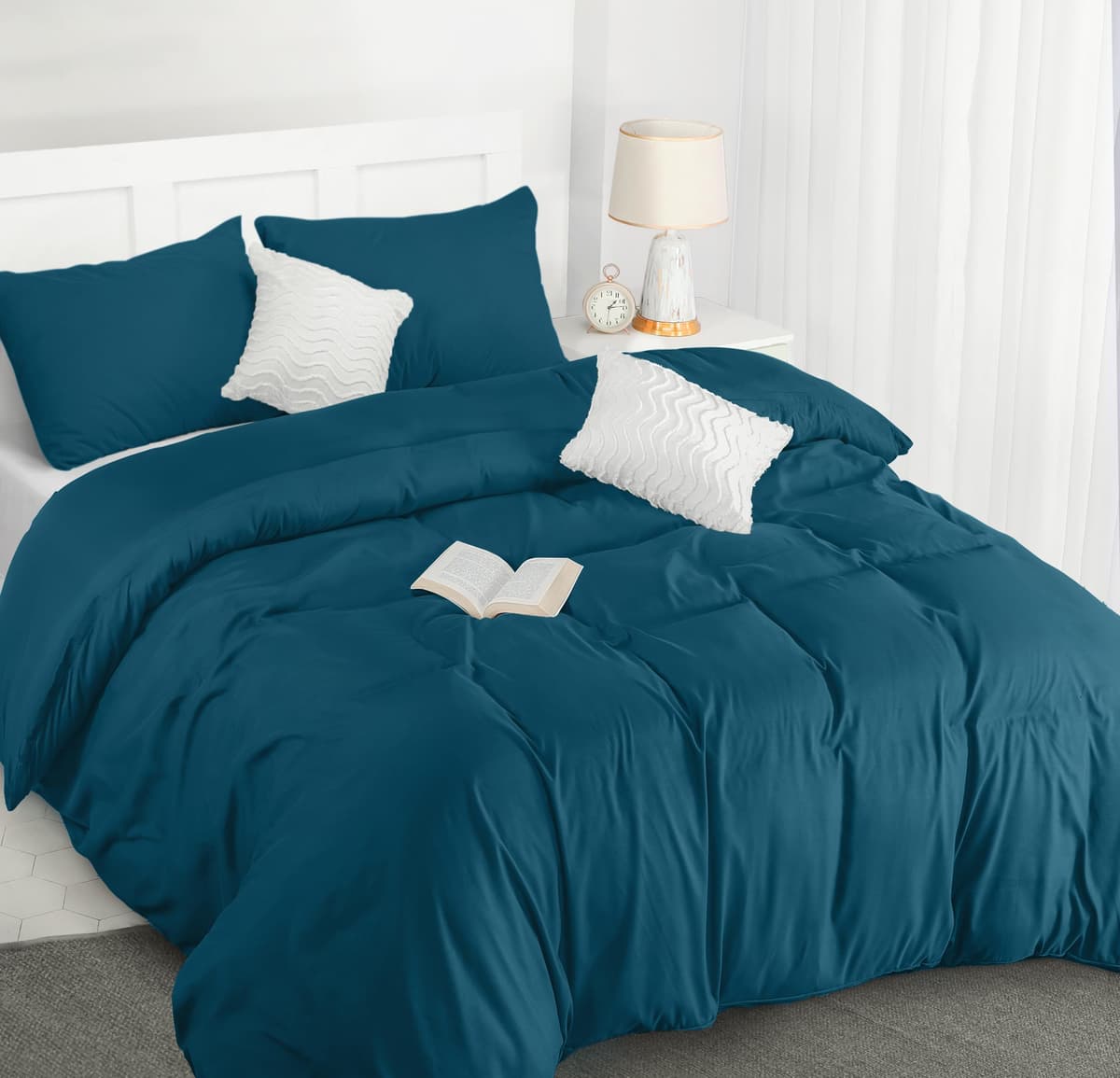 Utopia Bedding Duvet Cover Double - Soft Microfibre Polyester - Bedding Quilt Cover Set, with Pillow cases (Grey) — view 94