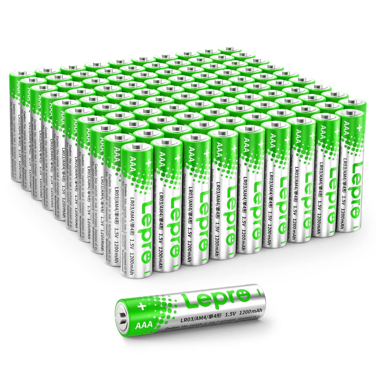 Lepro AAA Alkaline Batteries 24 Pack, 1200mAh Triple A Battery with Anti-Leakage Technology, High Capacity, Long Lasting Power, 1.5 Volt LR03 MN2400 AAA Battery Pack for Clocks Remotes Mouse Torch — view 12