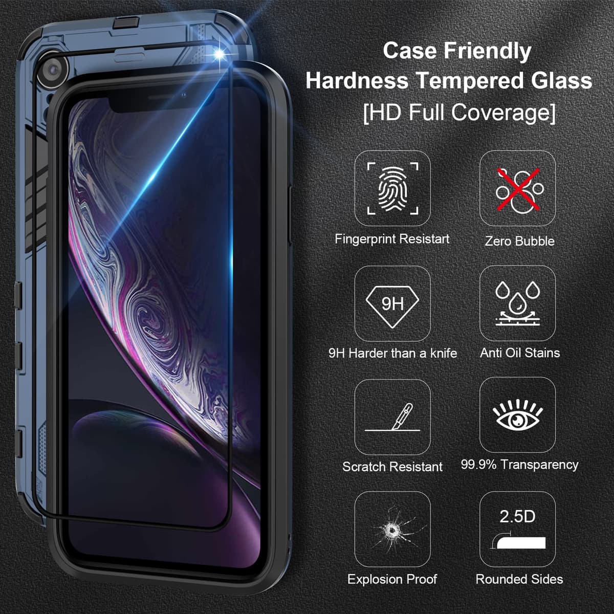Funda para CMF Phone 2 Pro, Carcasa Antigolpes con Soporte anular metálico, Case Protectora de Grado Militar, Negro — view 1309