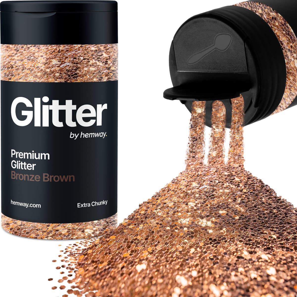 Light Rose Gold Glitter Shaker, 130g Ultrafine Glitter, Crafts 1/128" Metallic Flake Light Rose Gold Sequins, Resin & Epoxy Crafts, Decorating, Halloween, Christmas Nail, Face, Hemway — view 297