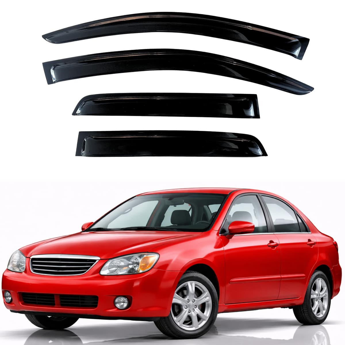 KPY Rain Guards Fit for 2006-2013 Lexus IS250 IS350, Out-Channel Window Visors Vent Wind Deflectors 4PC, Car Accessories for 06-13 Lexus is Series — view 321