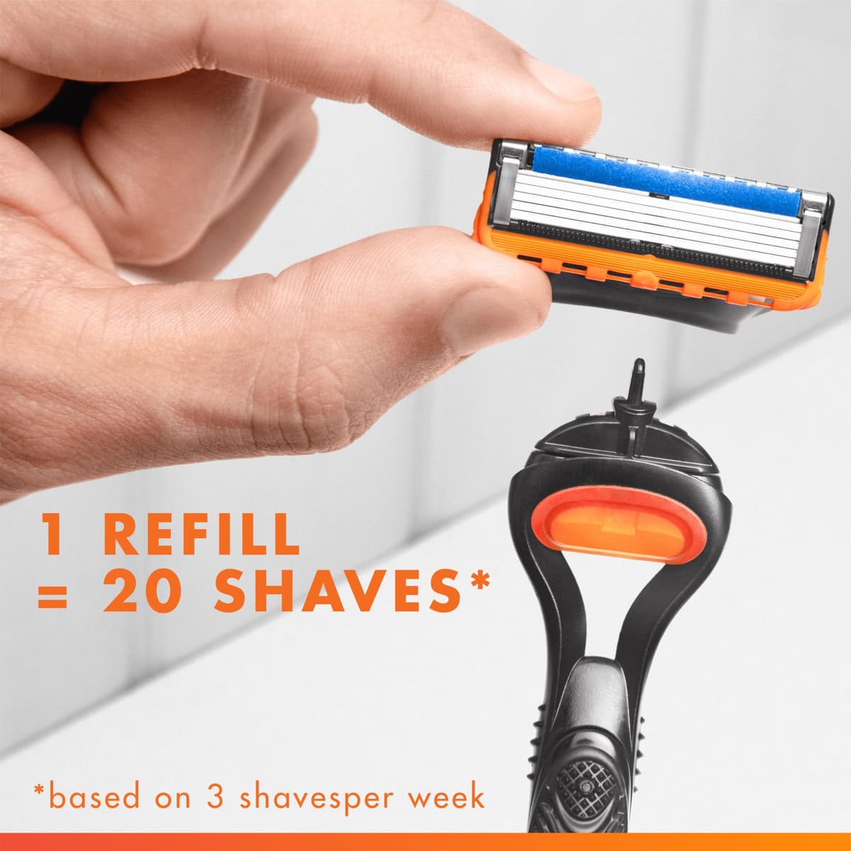 Gillette Fusion5 Razor Blades Men, Pack of 8 Razor Blade Refills with Precision Trimmer, 5 Anti-Friction Blades — view 7