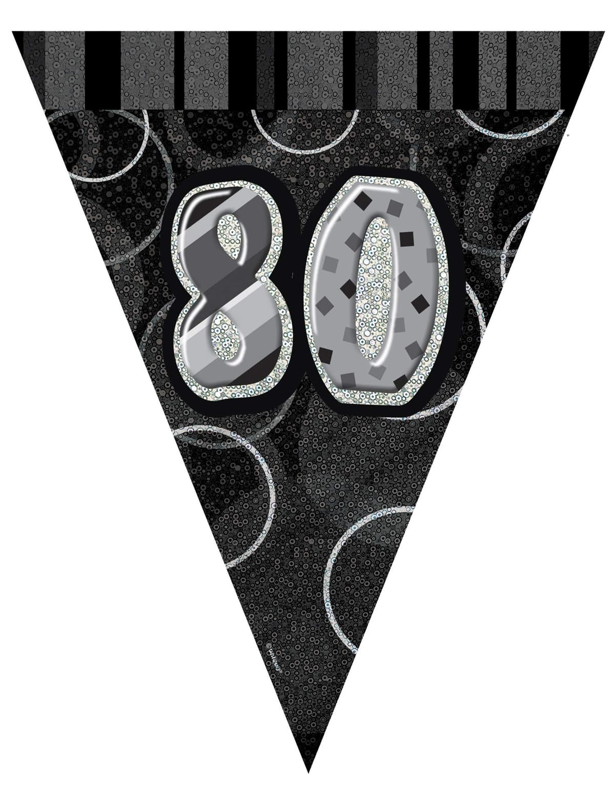 Unique Party 92068 - 9ft Foil Glitz Pink Happy 80th Birthday Banner — view 187