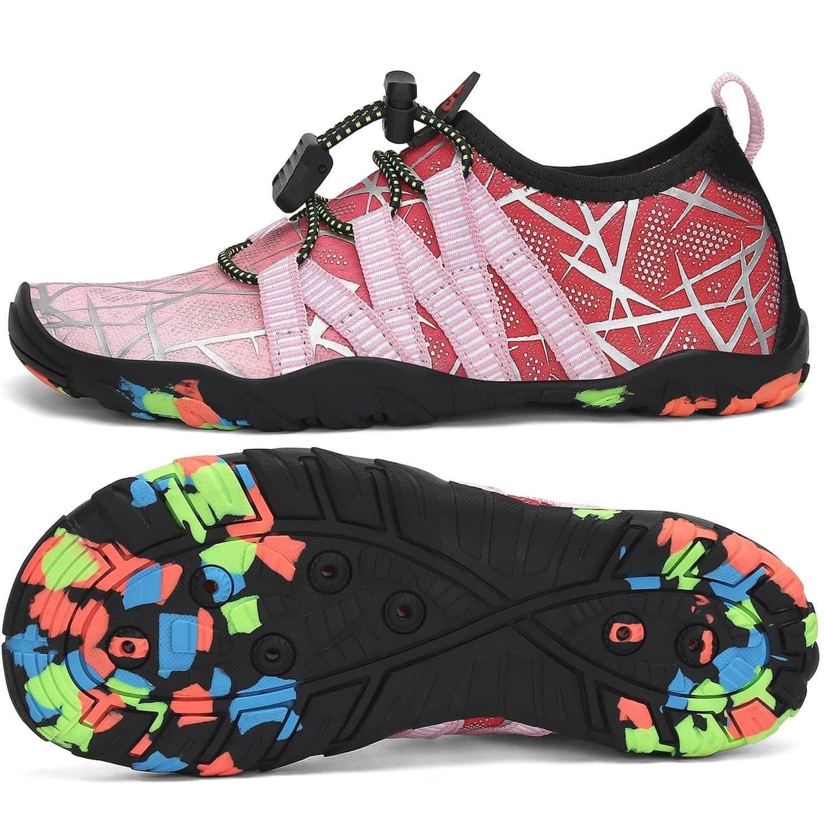 SAGUARO Escarpines Niño Niña Zapatillas de Agua Respirable Zapatos Agua Antideslizante Zapatillas Playa Escarpines Piscina Calzado para Natacion Surf Acuaticas,Gr 24-36 EU