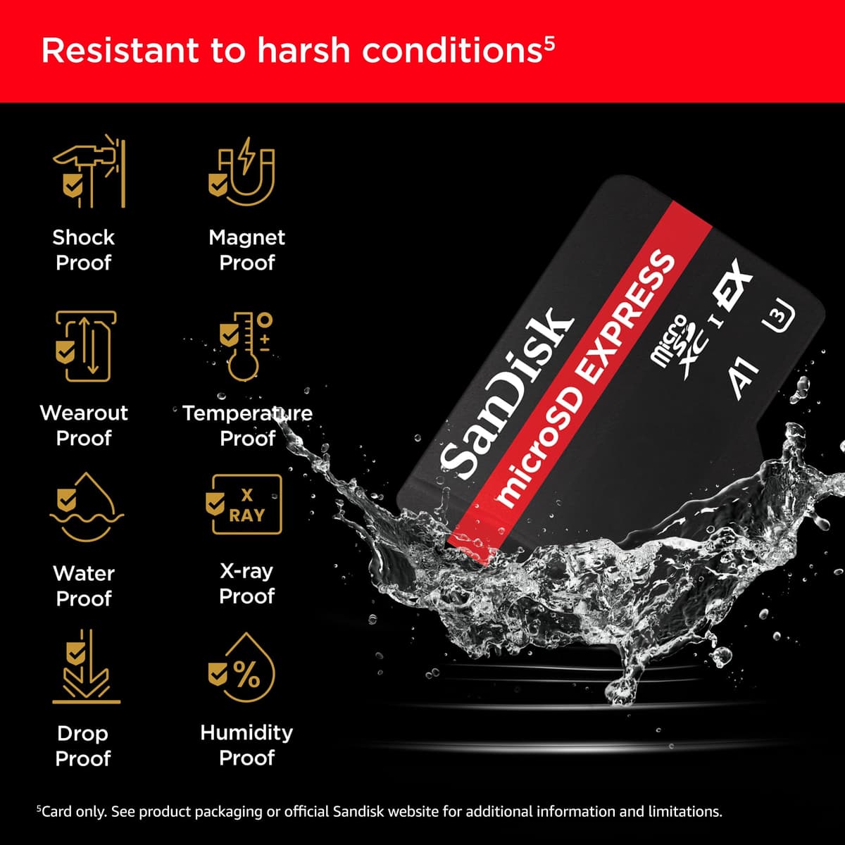 SanDisk Tarjeta microSD Express de 512 GB, hasta 880 MB/s de Velocidad de Lectura y hasta 650 MB/s de Escritura, con Velocidad de Escritura sostenida de 220 MB/s, U3, C10 — view 4