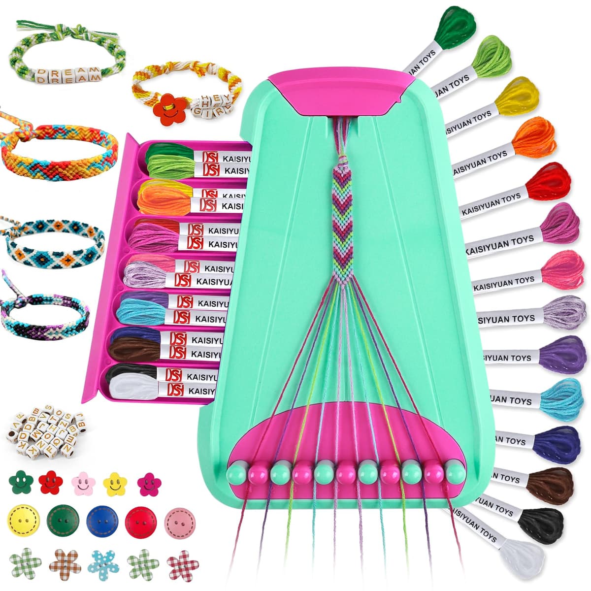 TingingYuli Arts & Crafts for Kids Ages 8-12, Friendship Bracelet Making Kit for Girls, Jewelry Making Kit, Gifts for Kids Age 6-12 (Blue) — view 10