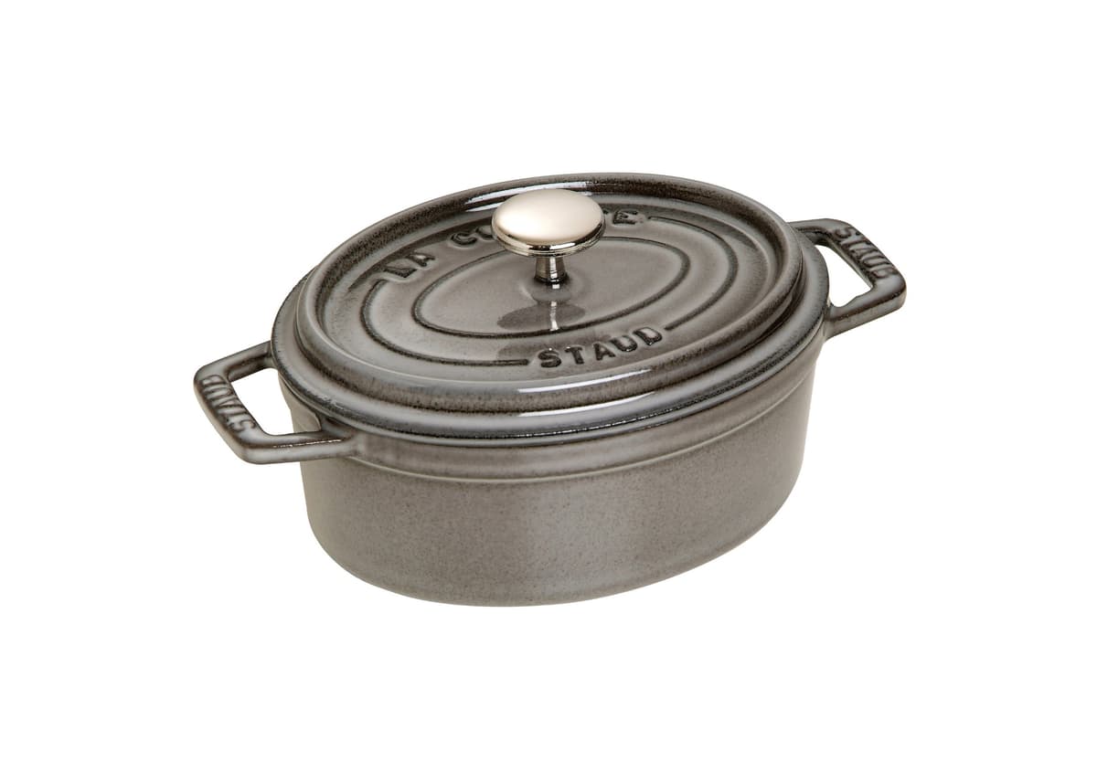 STAUB Cacerola/Cocotte de Hierro Fundido Ovalada, 17 cm, 1 L, Gris grafito — view 25