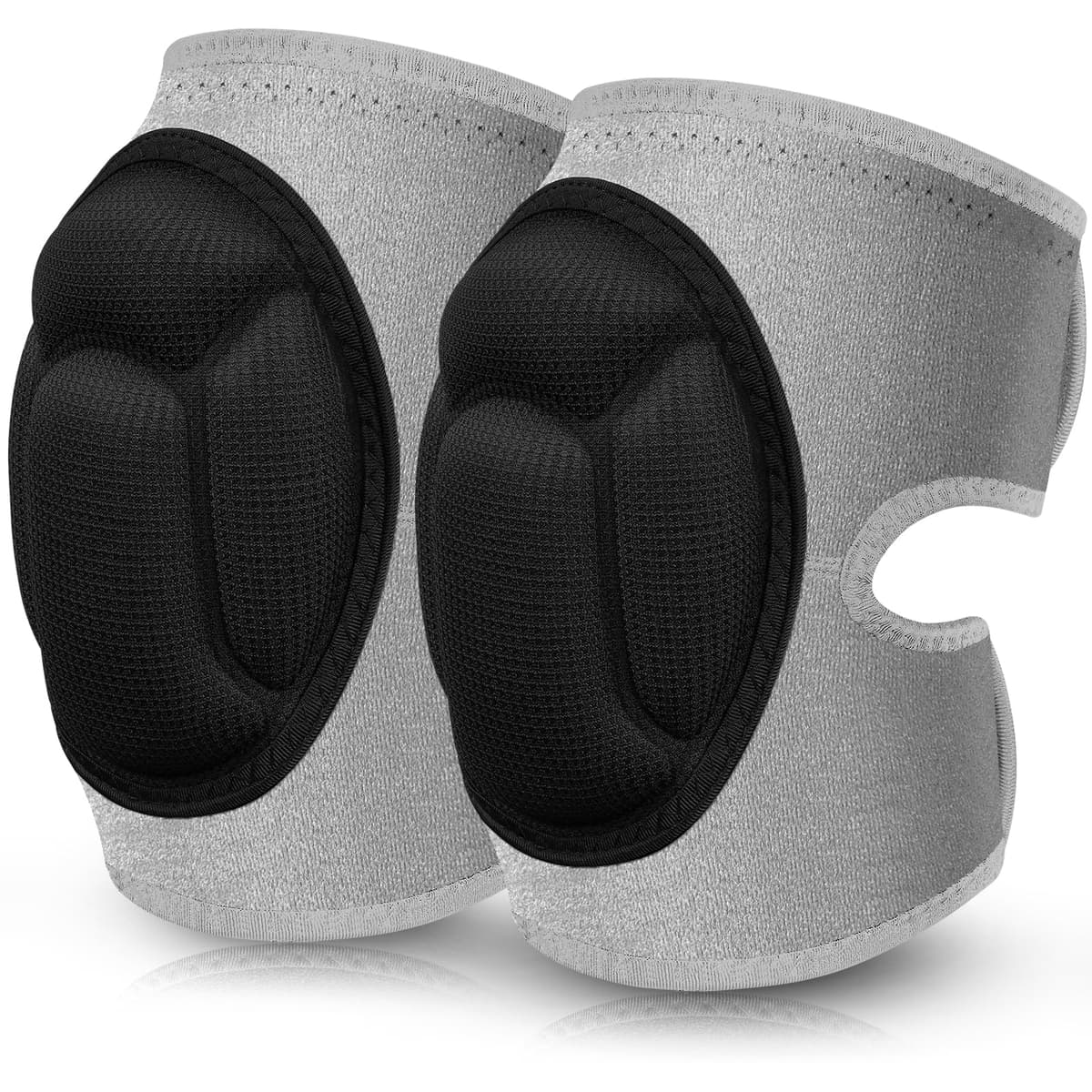 flintronic 1 Par Rodilleras Trabajo, Protección para la Rodilla, Esponja Eva De 20 Mm de Grosor, Antideslizantes para Rodilleras Voleibol Ajustables Adecuadas para Voleibol, Baile, Jardín (L,Negro) — view 12