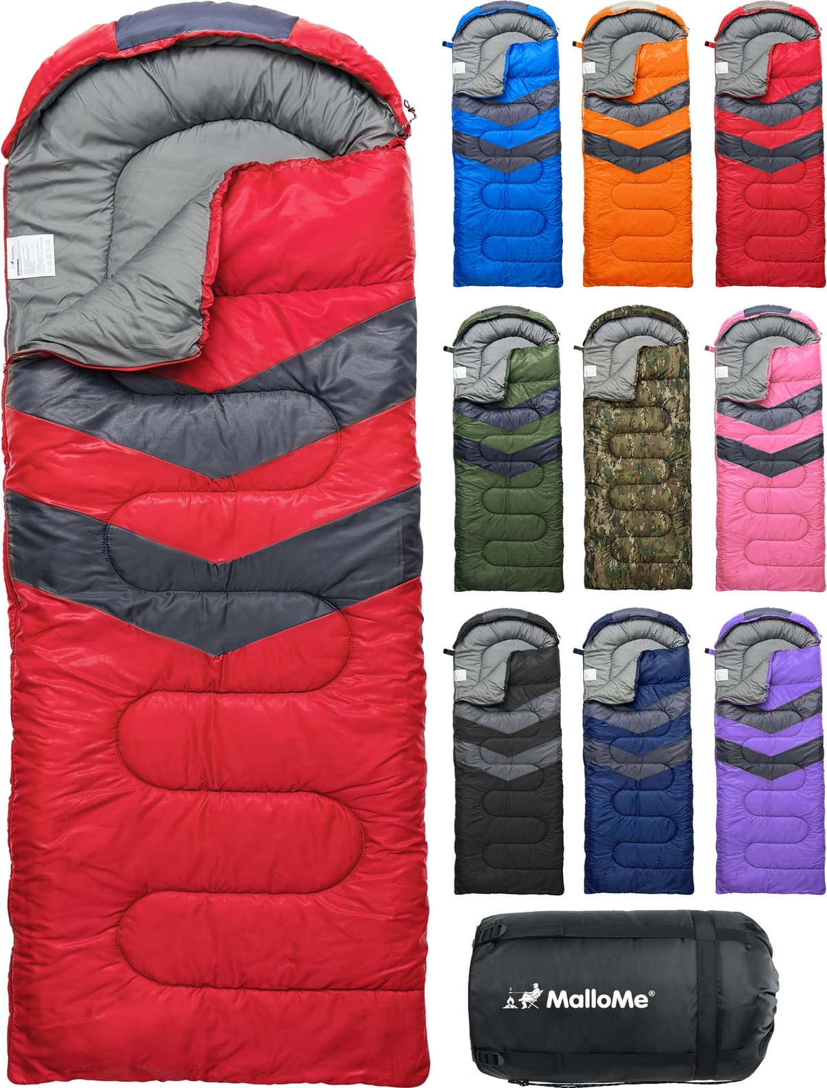 MalloMe – Saco de Dormir para Adulto, niño, Invierno, Verano, Primavera, otoño, plumón para 1 Persona, Impermeable, Bolsas de Dormir y Senderismo – Bolsa de Dormir Ultraligera, compacta para Dormir — view 12