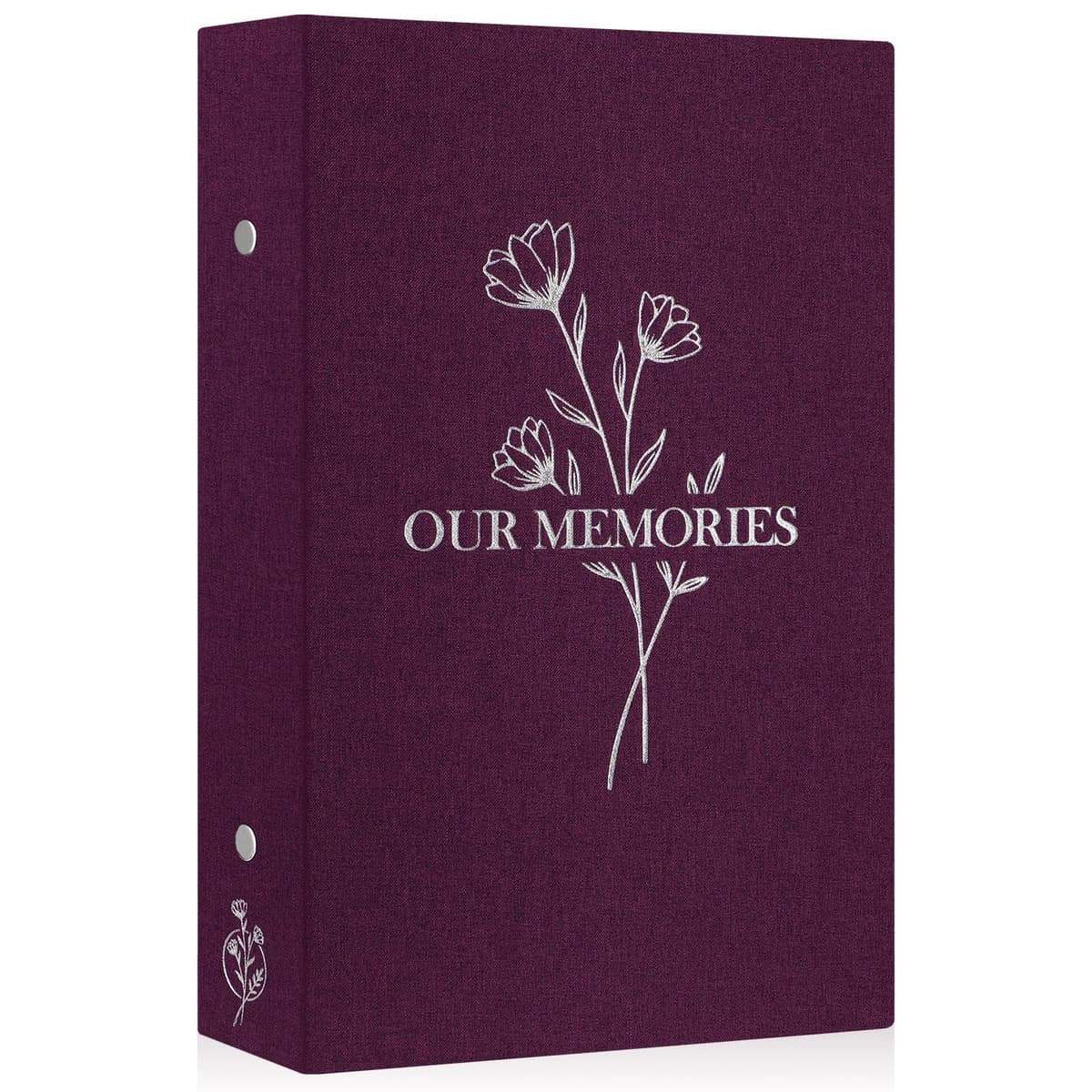 Lanpn Lino Album de Fotos 10x15 600, OUR MEMORIES Tapa Dura Grande Album para Photos Bolsillos Verticales Horizontal Azul — view 11