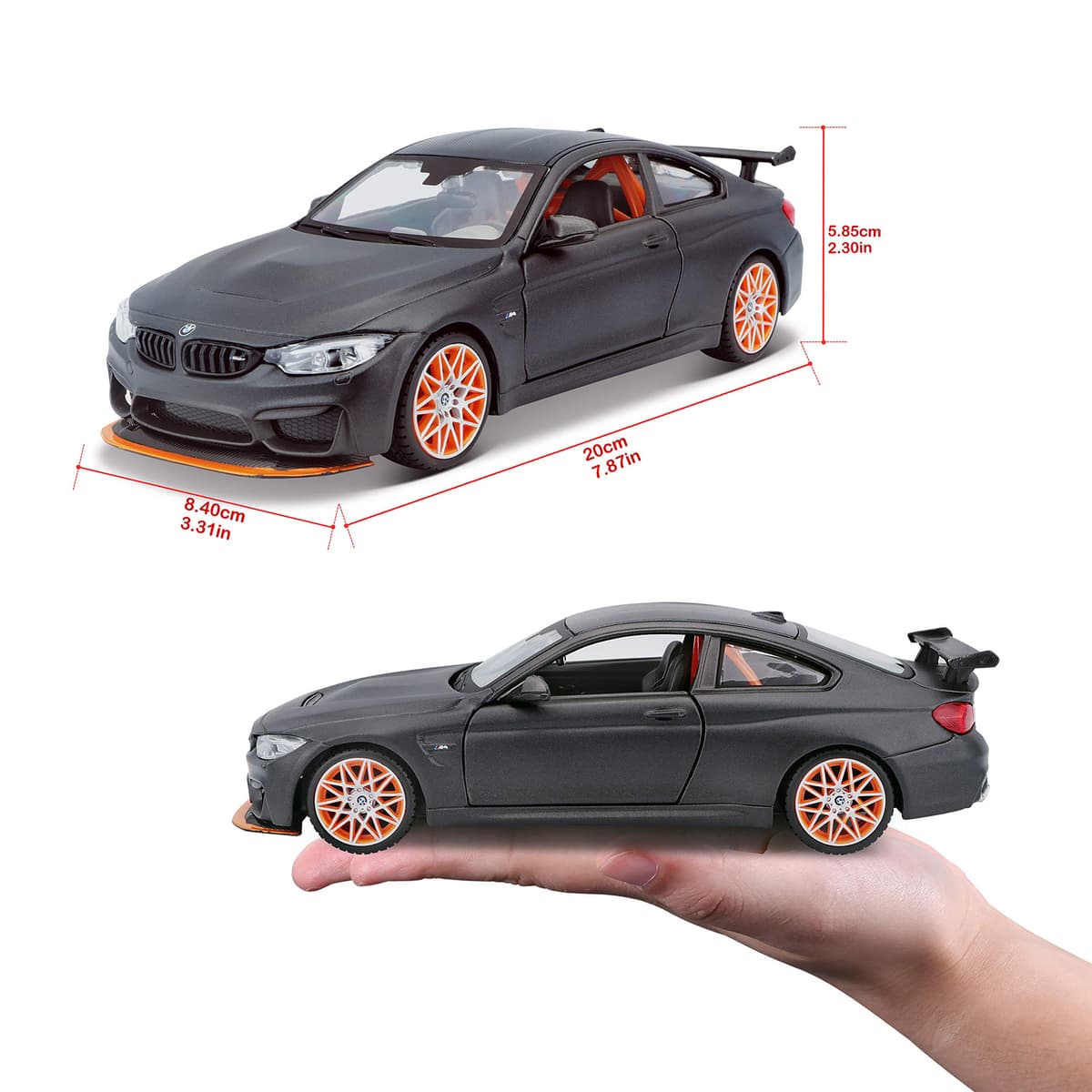 Bburago - BMW M4 GTS - Modelo de Coche Realista a Escala 1:24, Licencia Oficial BMW, Edad Recomendada 3+ Años — view 5