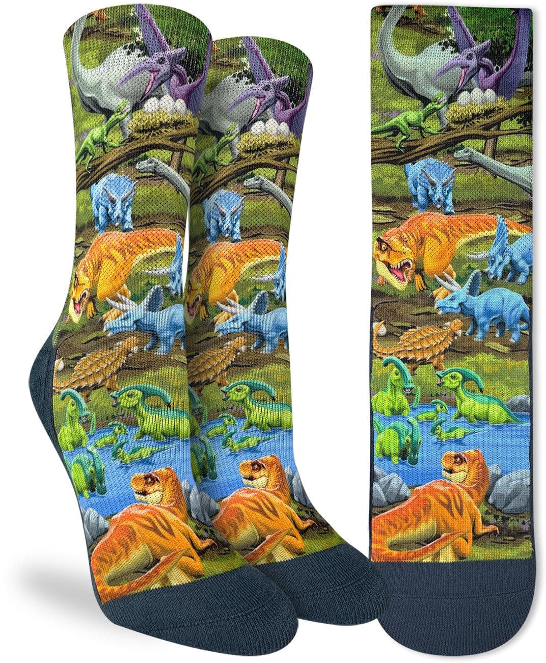 Good Luck Sock Women's Floral Dinosaurs Socks, Shoe Size 5-9 — view 285