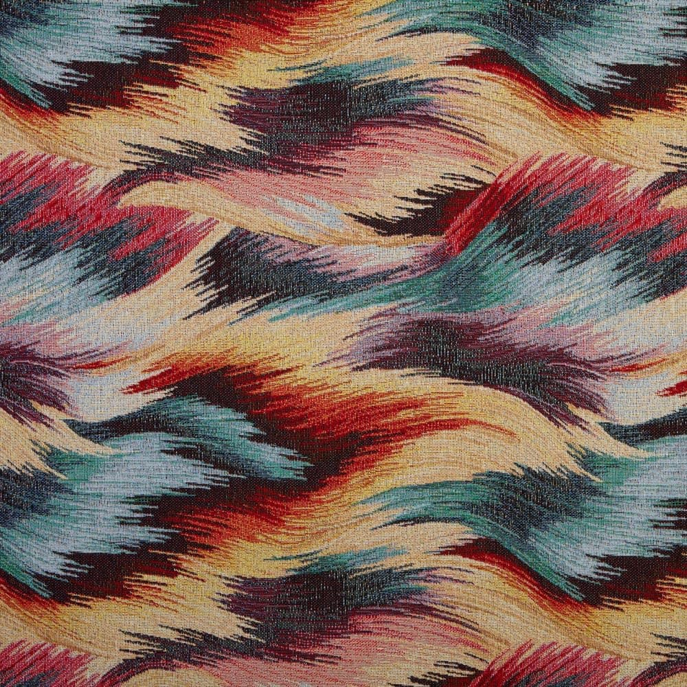 Kt KILOtela - Tela Tapicería, Jacquard Gobelino, Tapizar Sillas, Cojines, Cabecero, Sofá, Bolsos, Resistente al Desgaste, Costura, 100 cm Largo x 280 cm Ancho, Geométrico, Multicolor, 1 metro — view 8