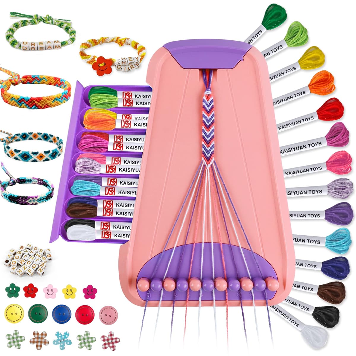 TingingYuli Arts & Crafts for Kids Ages 8-12, Friendship Bracelet Making Kit for Girls, Jewelry Making Kit, Gifts for Kids Age 6-12 (Blue) — view 8