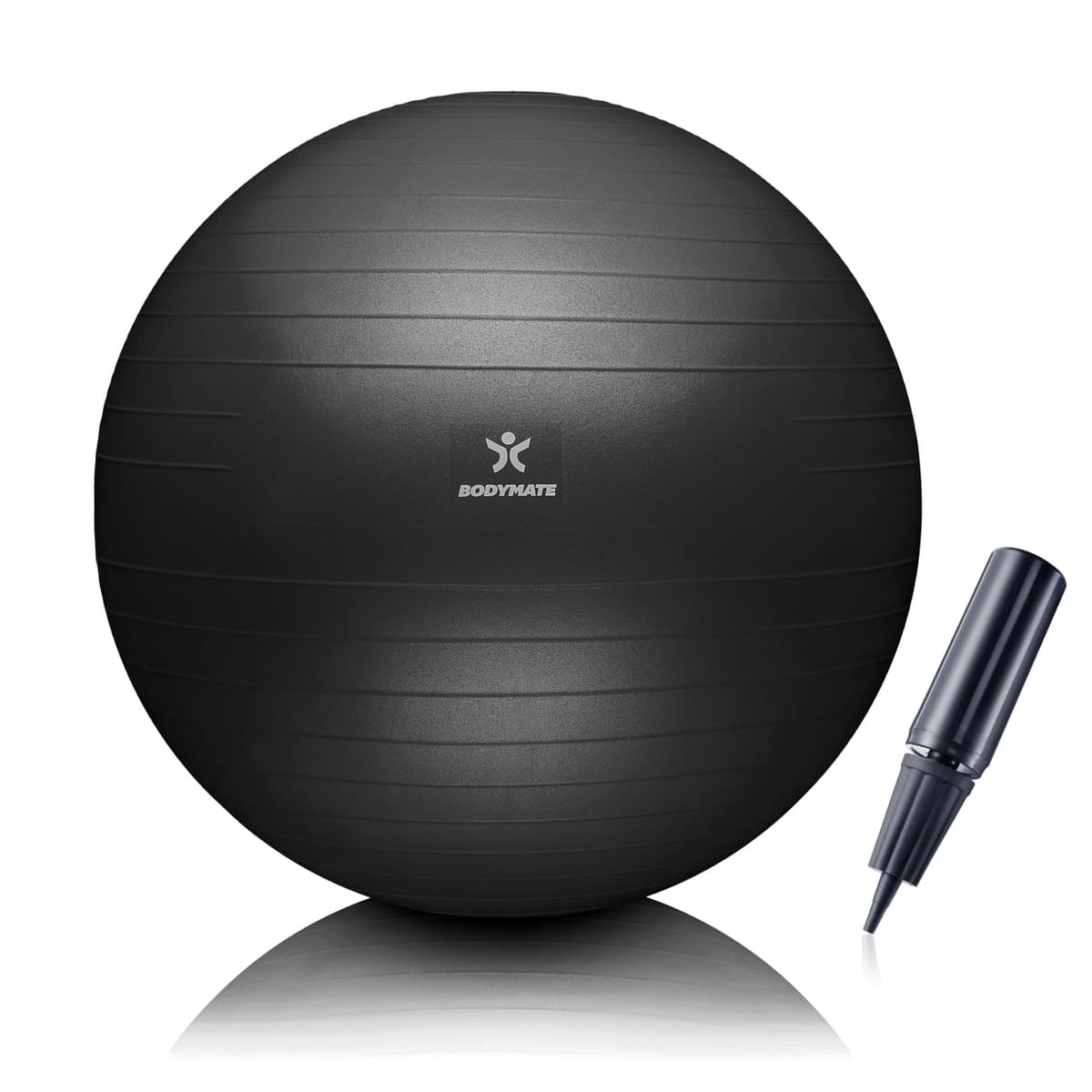 BODYMATE Pelota de Ejercicio para Fitnes con Sistema antirreventones | con bombín | Bola de Yoga Pilates y Ejercicio | Balón para Sentarse | Balon de Ejercicio para Fitness — view 22