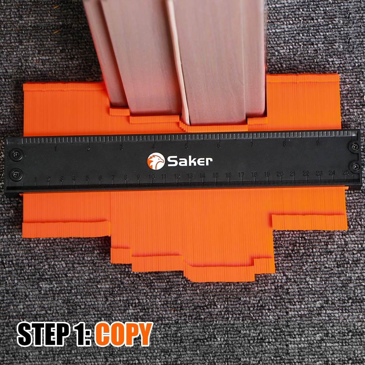 Saker Contour Gauge Tool for Woodworking & DIY, Profile Gauge with Lock,Gift for Him Men, Accurate Shape Duplicator for Flooring, Tile, Trim & Home Improvement Projects — view 4