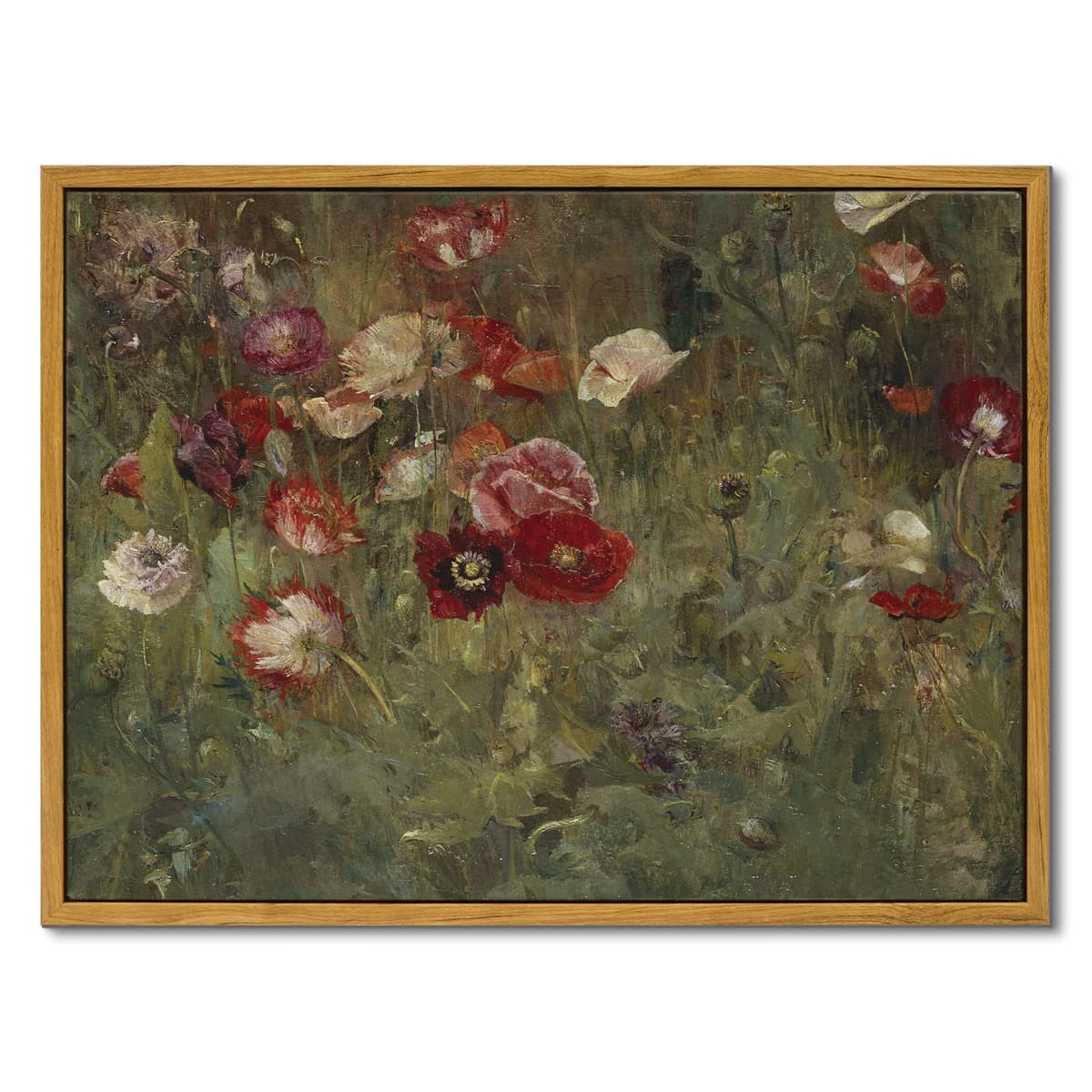 InSimSea Framed Canvas Wall Art, Meadow with Flowers Painting, Landscape for Living Room, Bedroom, Home, Bathroom Decor, 8x10 — view 65