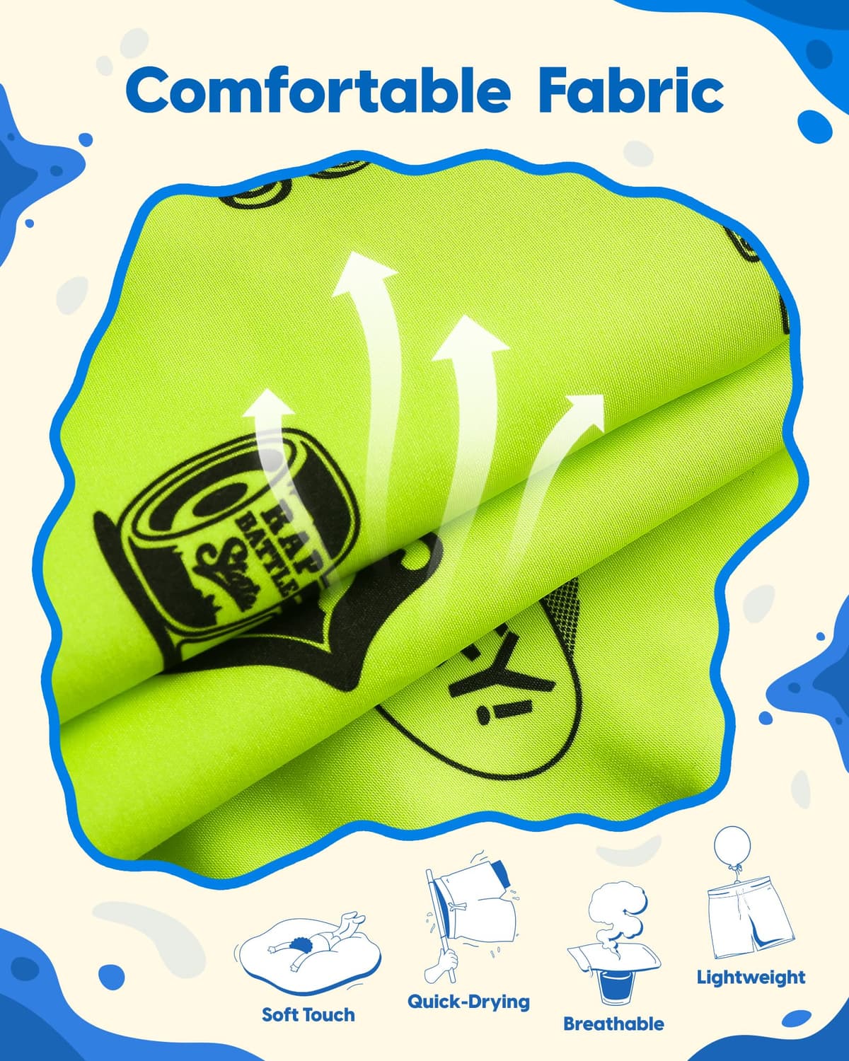 MaaMgic Bañador Niño Ropa de Baño para Niño Secado rápido Interior de Malla Short de Natación Estampado — view 4
