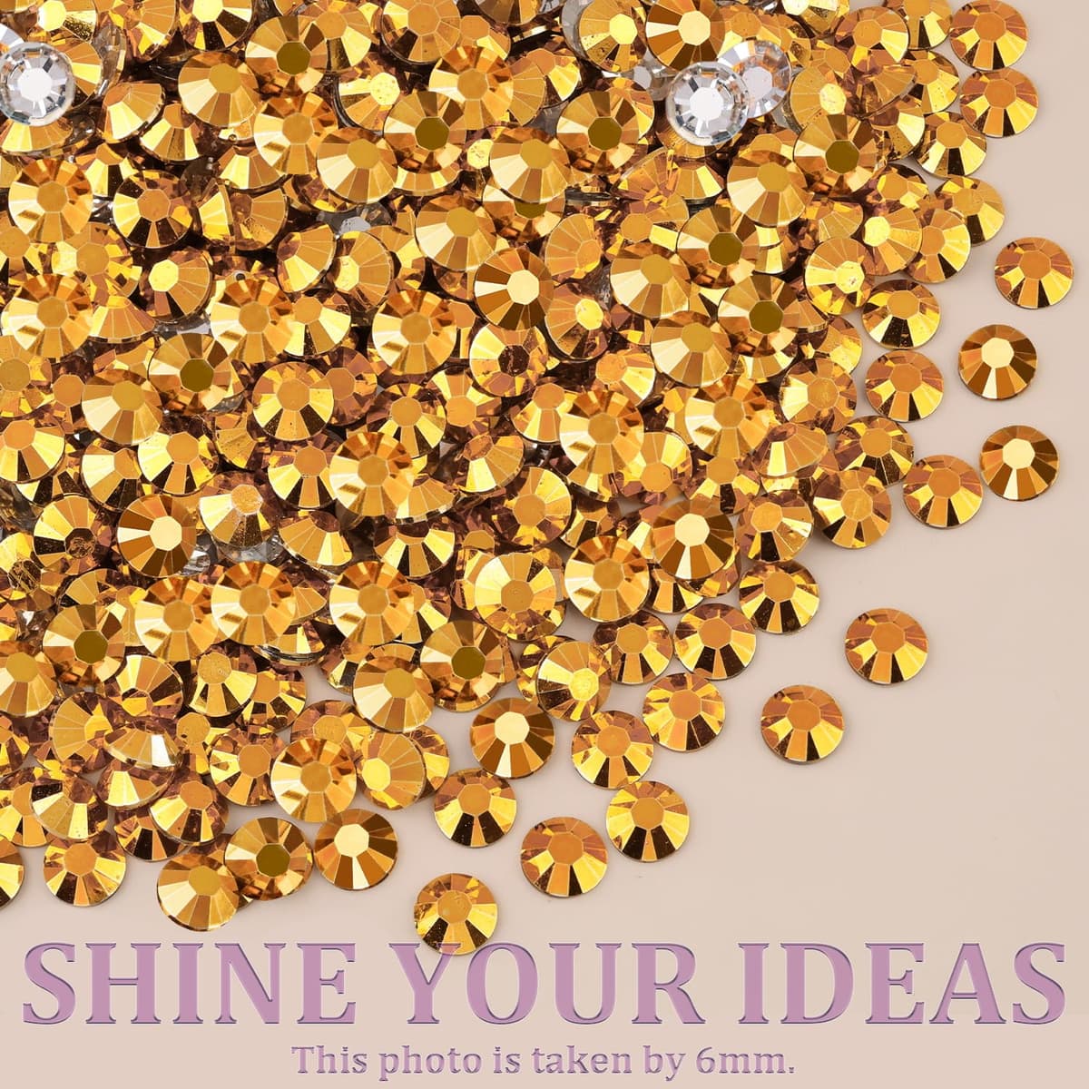 Resin Jelly Rhinestones for Crafting with B7000 Jewelry Glue, 2 Boxes Gold Flatback Crystals with 2Pcs 10ml Glue, Bedazzling Non Hotfix Gems for DIY Tumblers Clothing Shoes Manicure — view 6