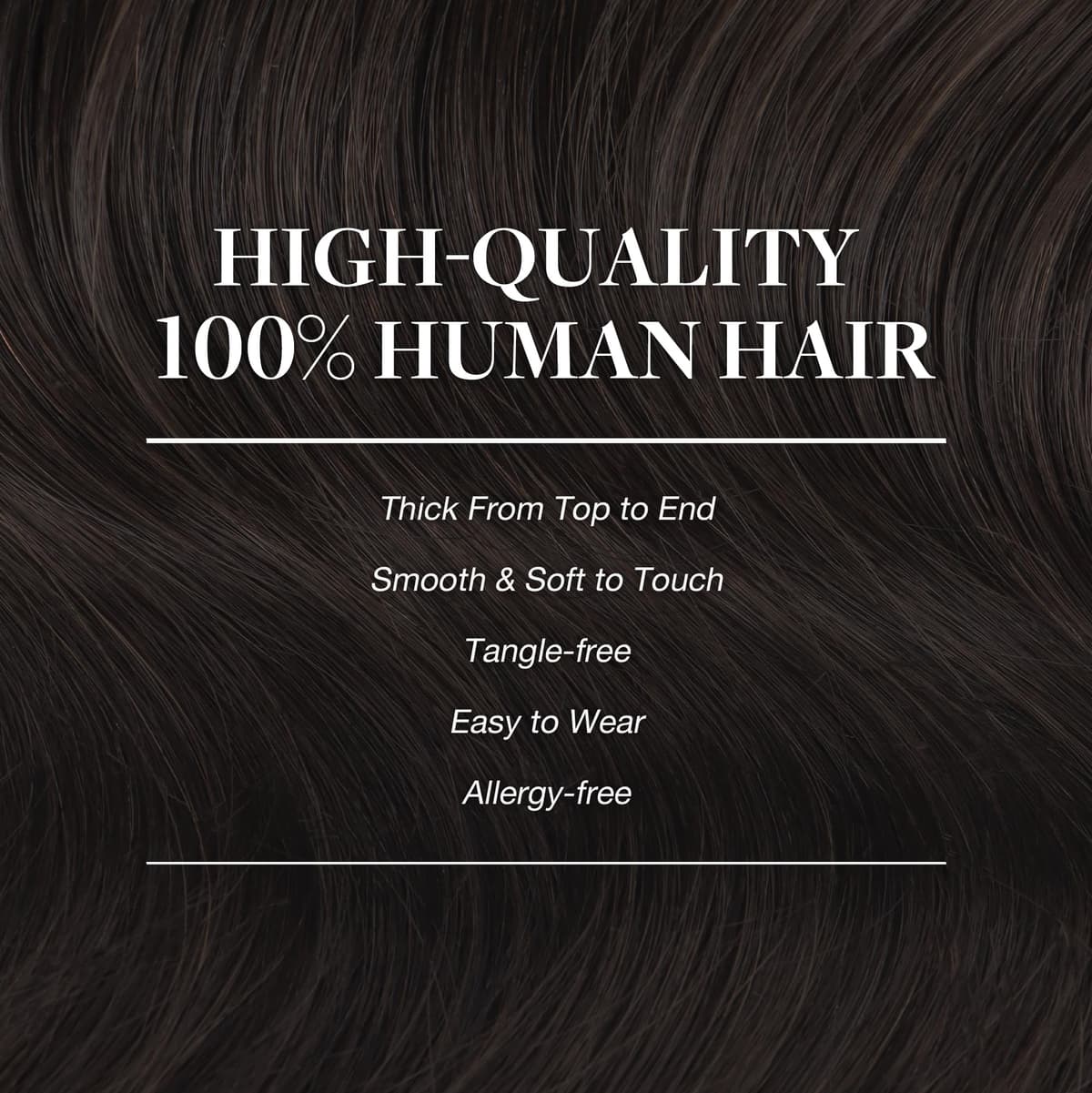 GOO GOO Clip in Hair Extensions Human Hair, 18inch 150g 9Pcs, #2 Dark Brown, Hair extensions for women, Human Hair Extensions Clip in — view 156