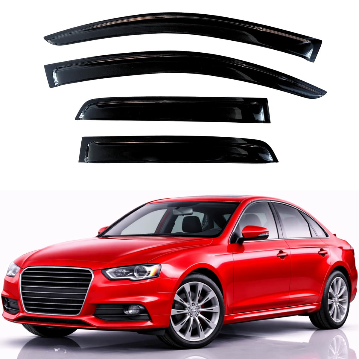 KPY Rain Guards Fit for 2006-2013 Lexus IS250 IS350, Out-Channel Window Visors Vent Wind Deflectors 4PC, Car Accessories for 06-13 Lexus is Series — view 208