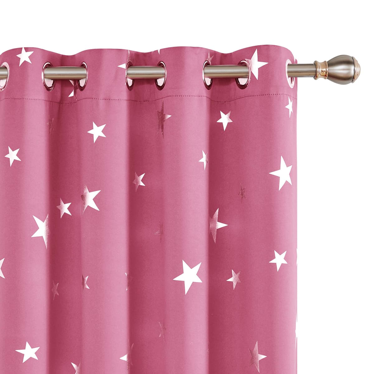 Deconovo Navy Blue Curtains for Living Room Super Soft Thermal Insulated Star Foil Printed Eyelet Blackout Curtains 46 x 54 Inch 2 Panels — view 20