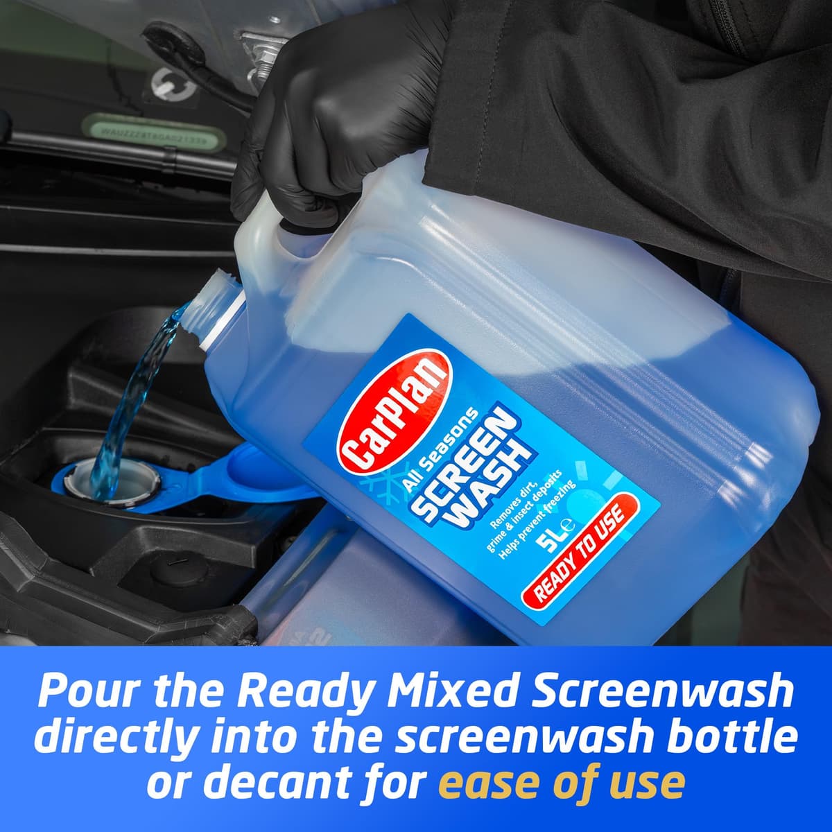 CarPlan All Seasons Ready Mixed Screen Wash, Removes Dirt, Grime, Prevents Freezing, 5 Litres — view 6
