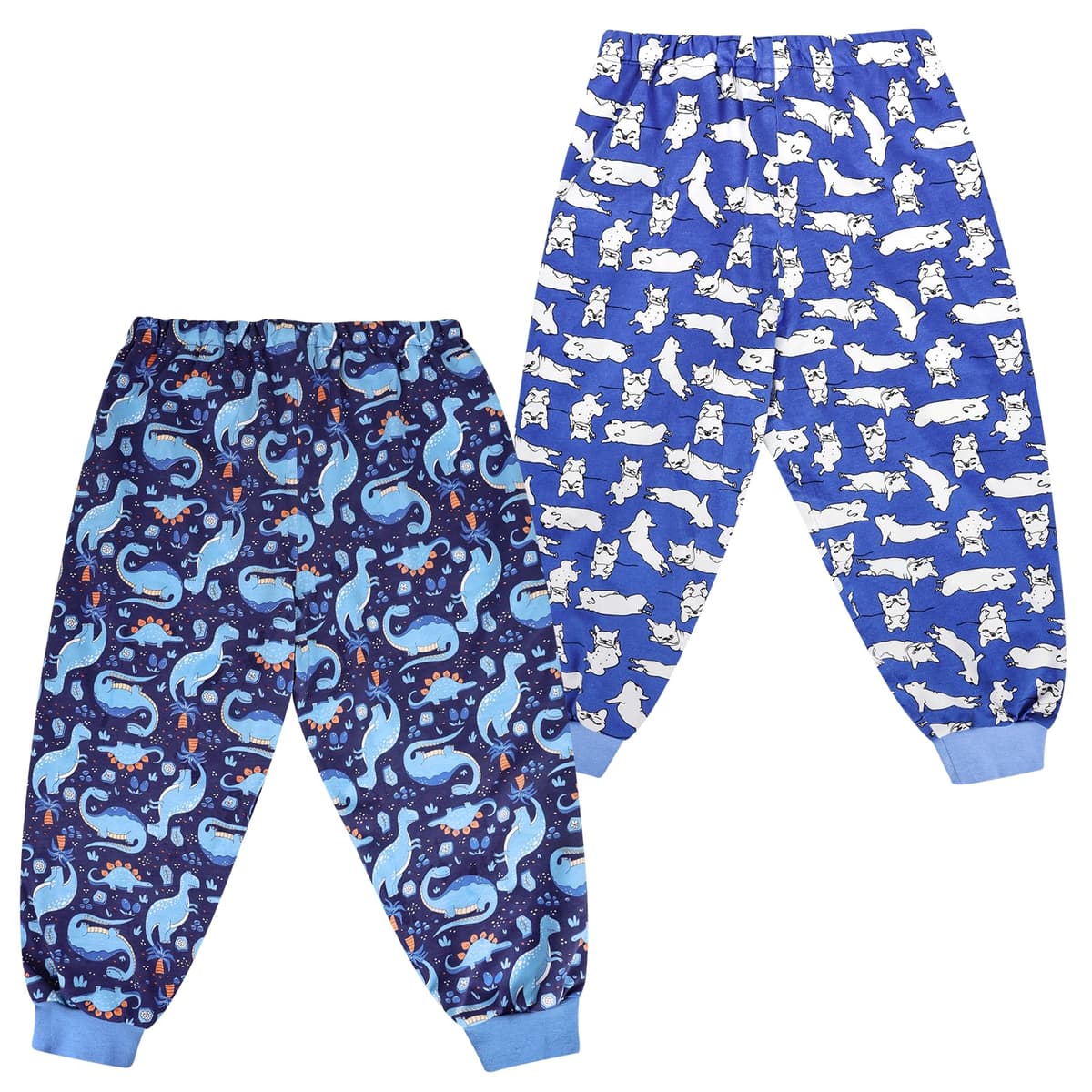 FLYISH DIRECT Potty Training Pants, 2 Pairs Absorbent Diaper Pants, Leak-Proof Reusable Training Pants Boys, 100% Cotton, Breathable Potty Trouser for Kids, 5-7 Years, Dinosaur & Dog